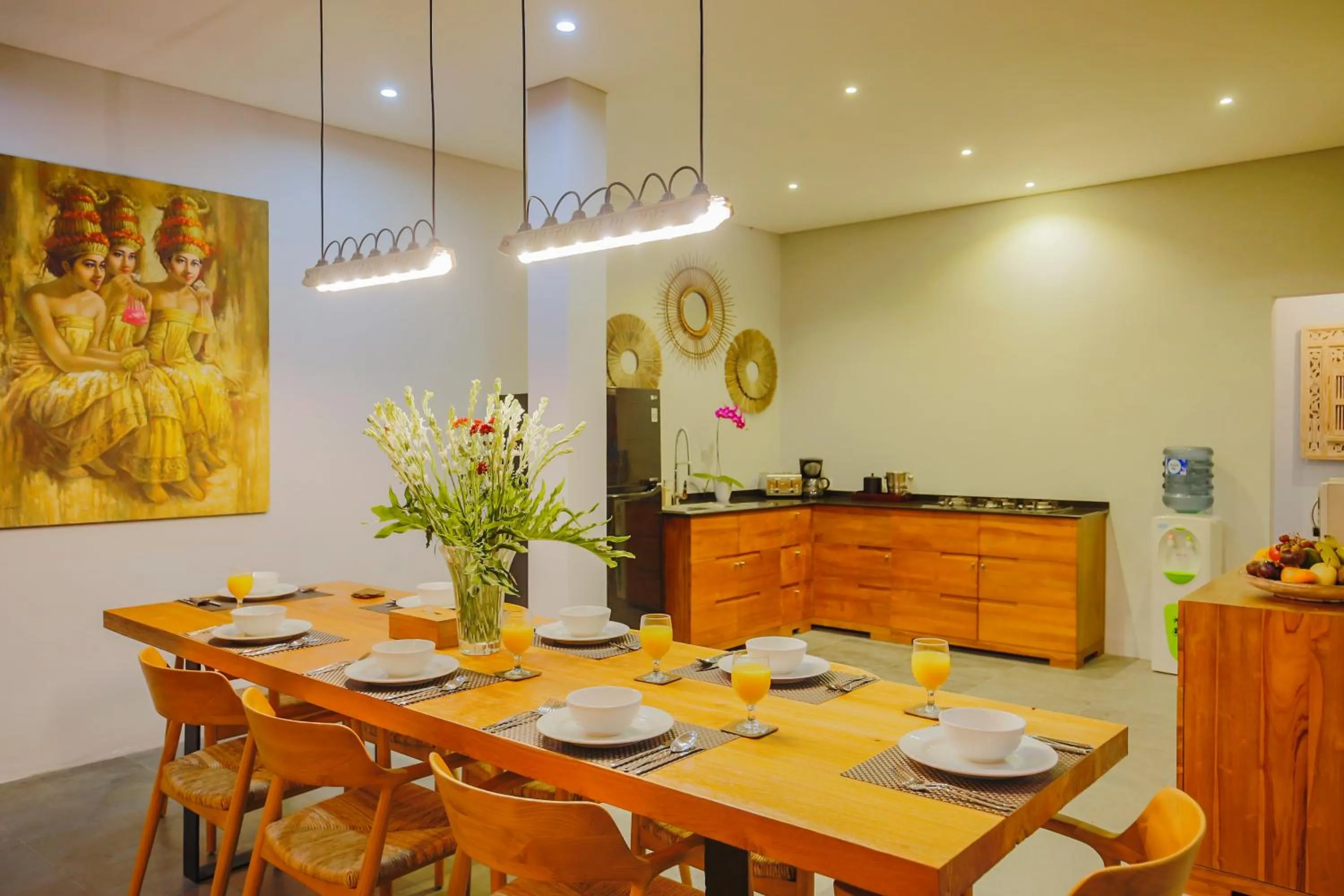 Dining area in Uwu Villas