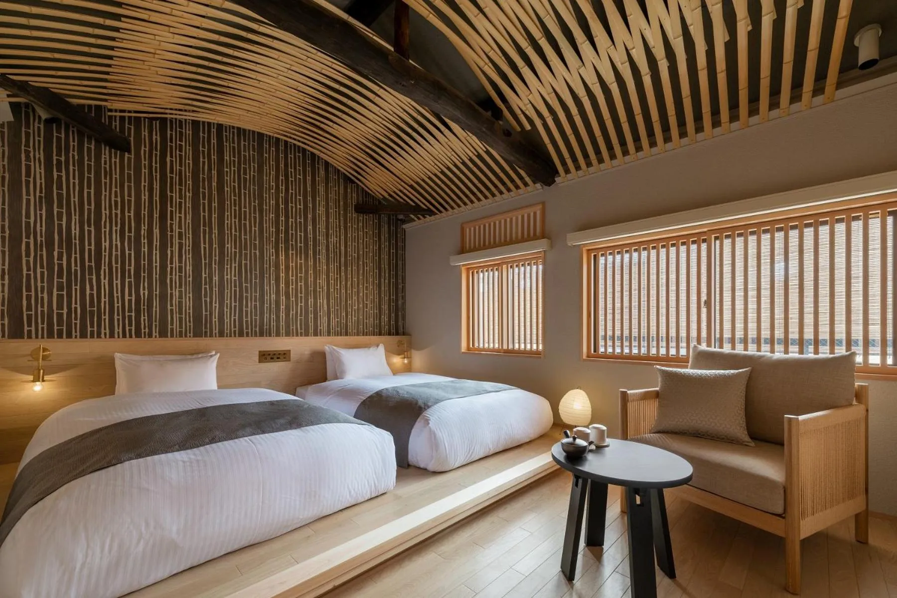 Photo of the whole room, Bed in Nazuna Kyoto Tsubaki St.