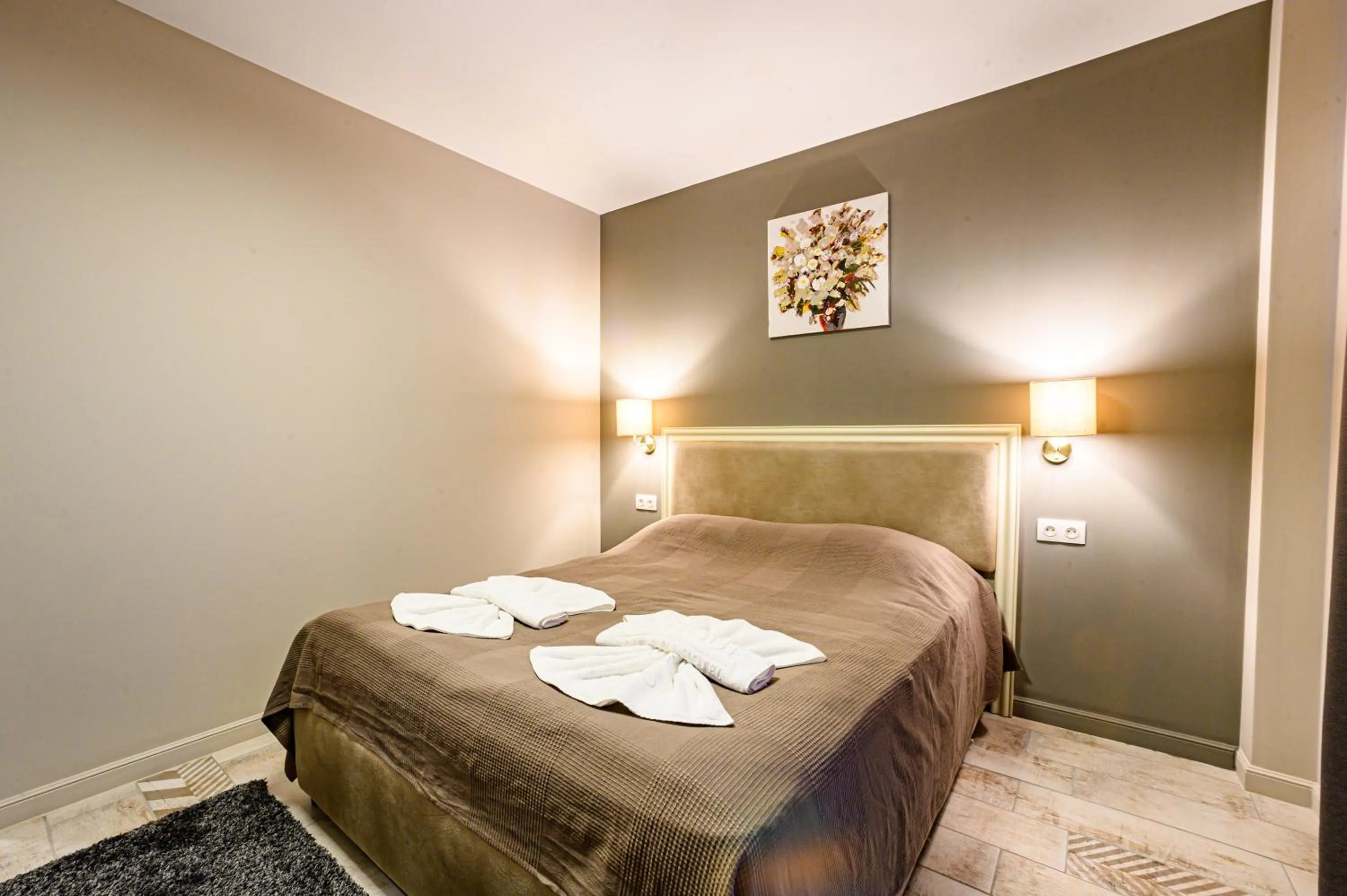 Bed in Antique Boutique Hotel