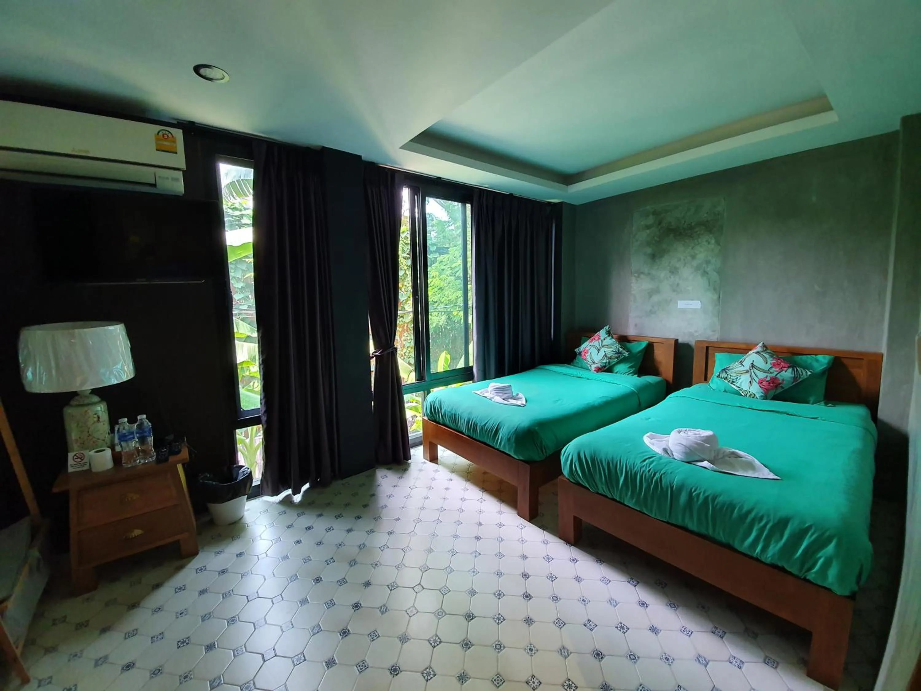 Bed in Baan Wualamphong บ้านวัวลำพอง