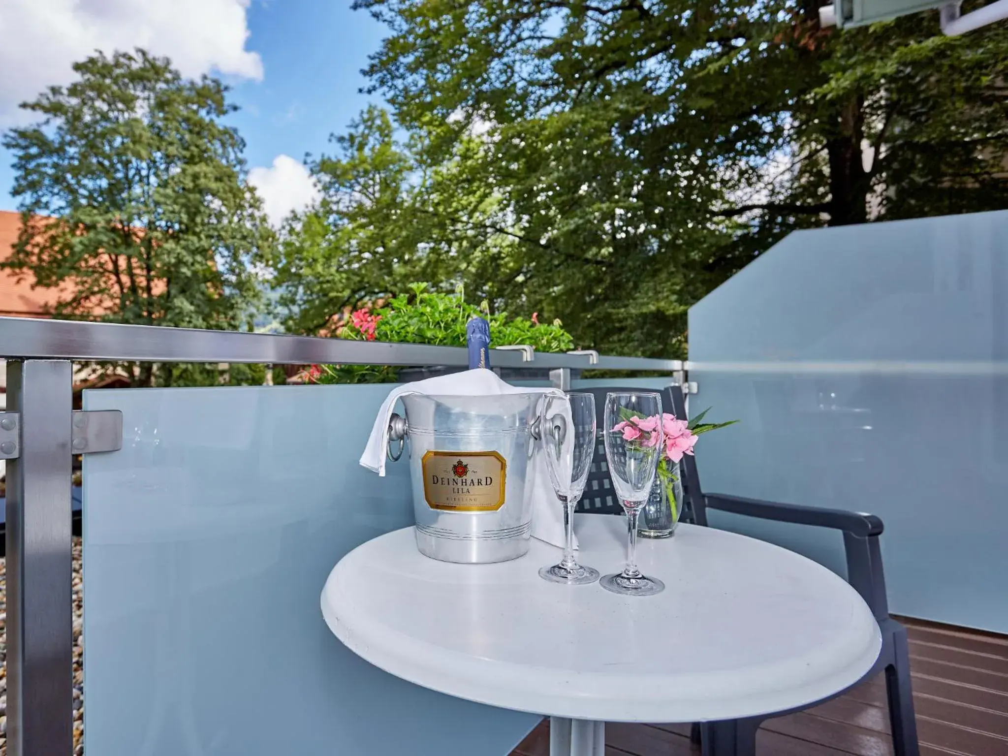 Balcony/Terrace, Drinks in AKZENT Hotel Turmwirt ***S