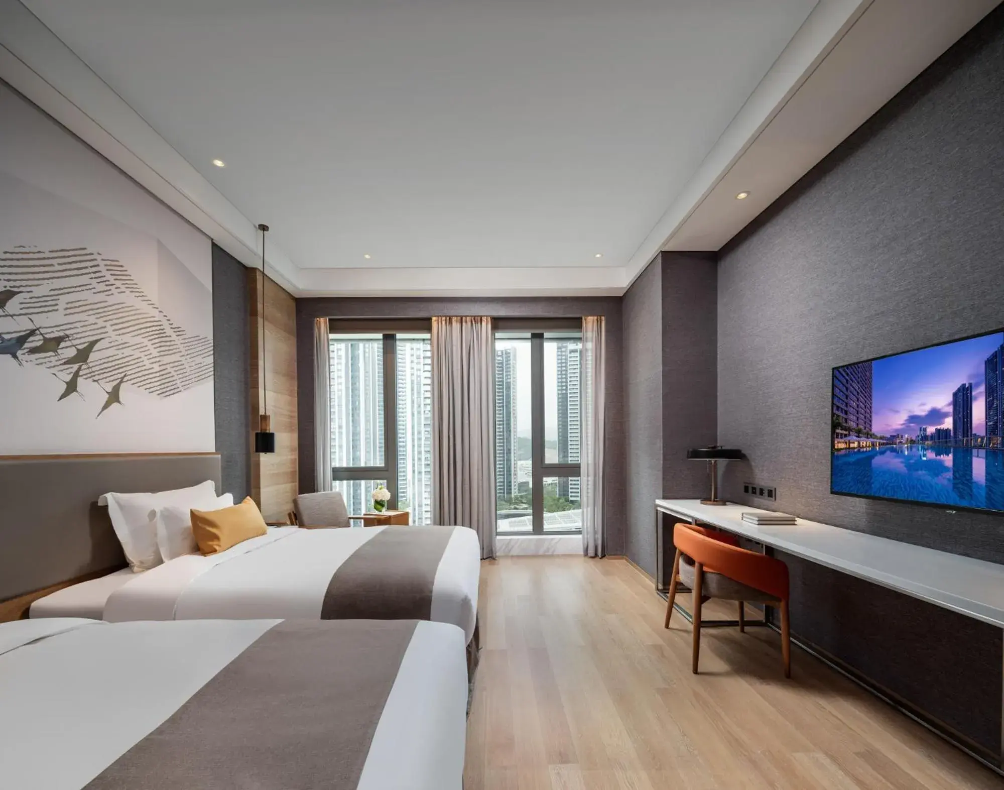 Bed in Genpla Hotel Shenzhen Nanshan Bed in Genpla Hotel Shenzhen Nanshan