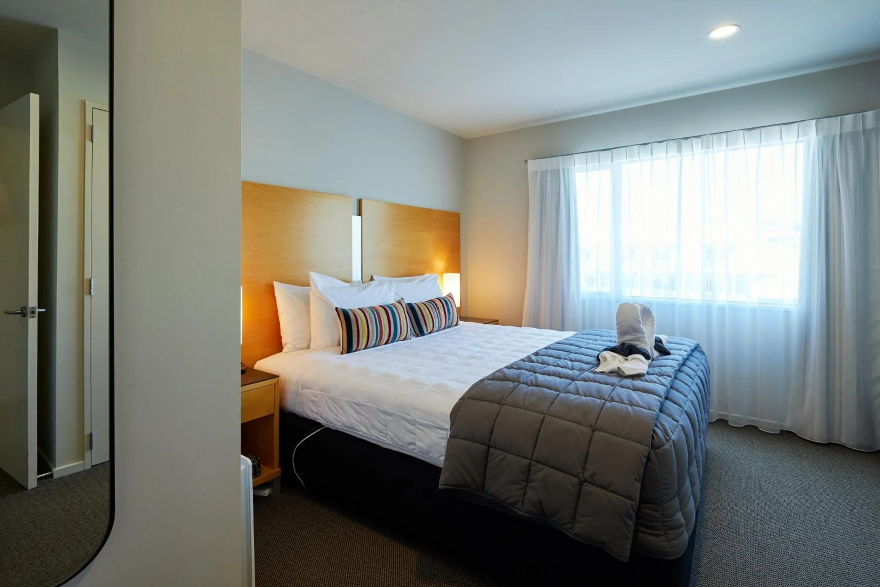 Bedroom, Bed in Kaikoura Luxury Apartments - Formerly Waves Luxury Apartments