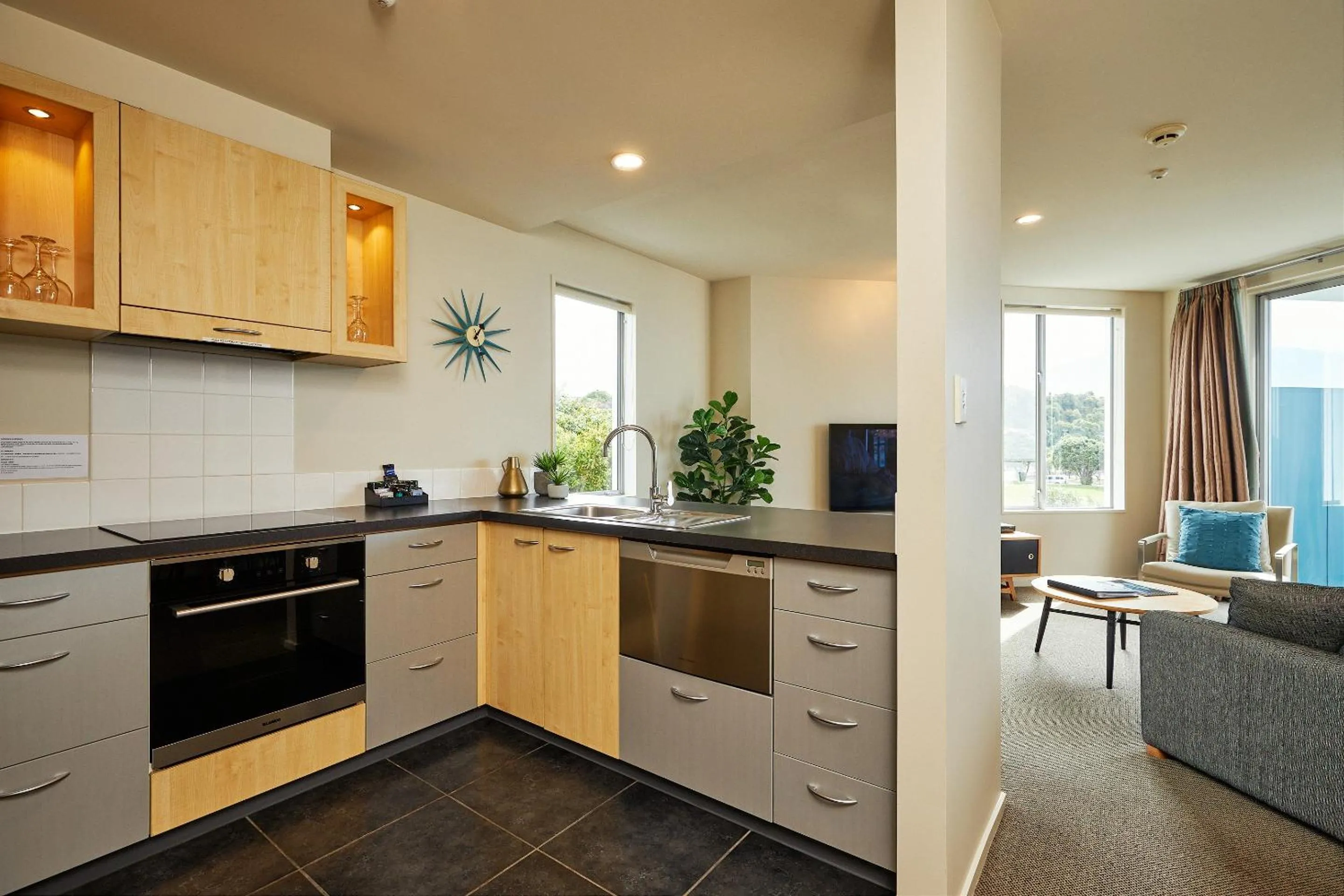 Kitchen or kitchenette in Kaikoura Luxury Apartments - Formerly Waves Luxury Apartments