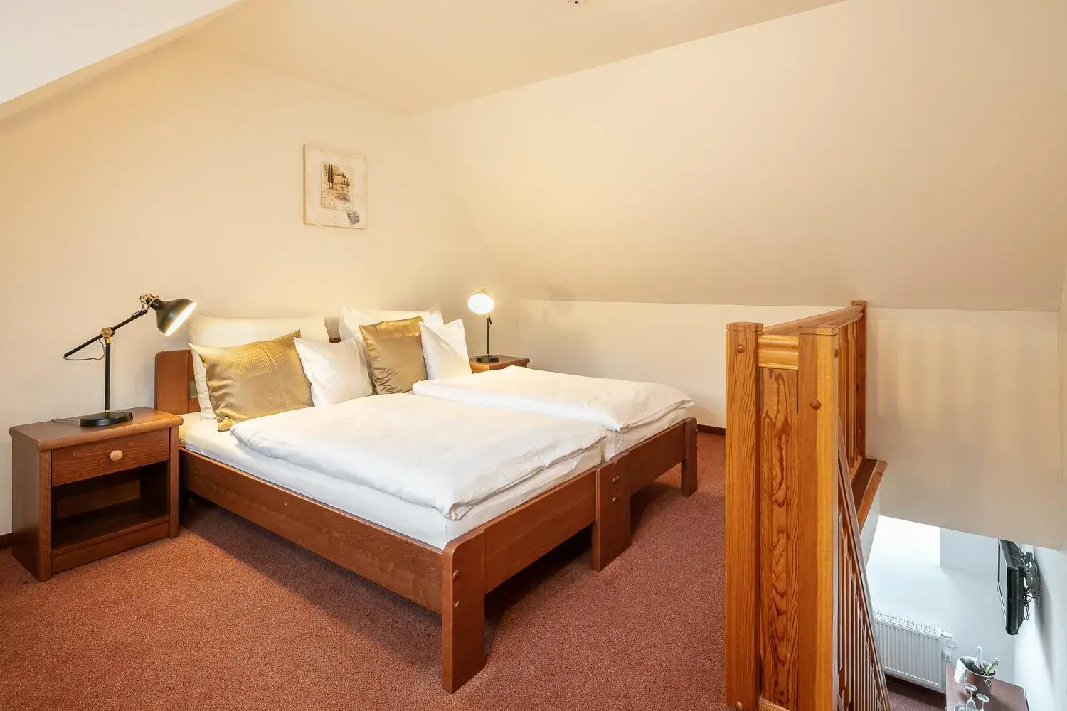 Bed in Pytloun Wellness Hotel Hasištejn Bed in Pytloun Wellness Hotel Hasištejn