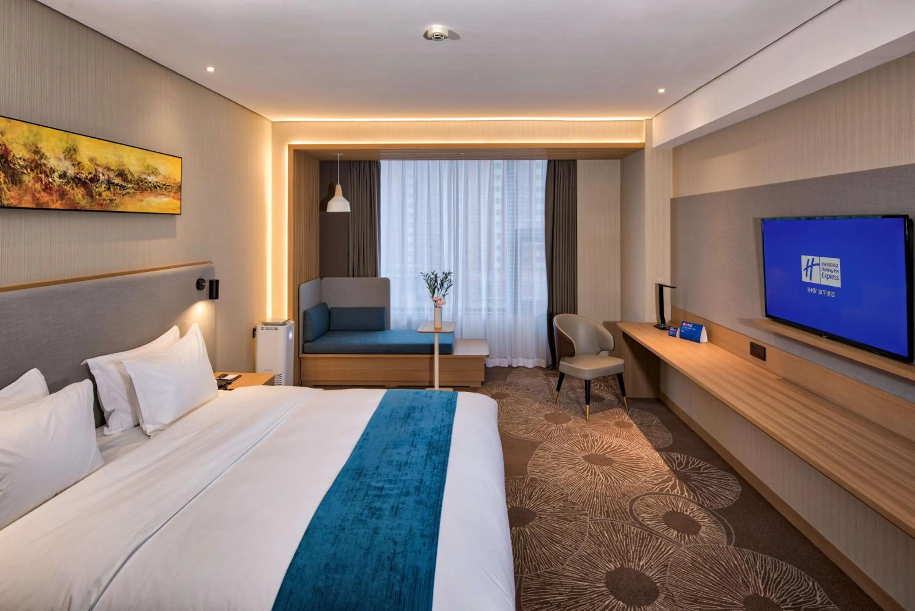 Bed in Holiday Inn Express Liaocheng Chiping by IHG