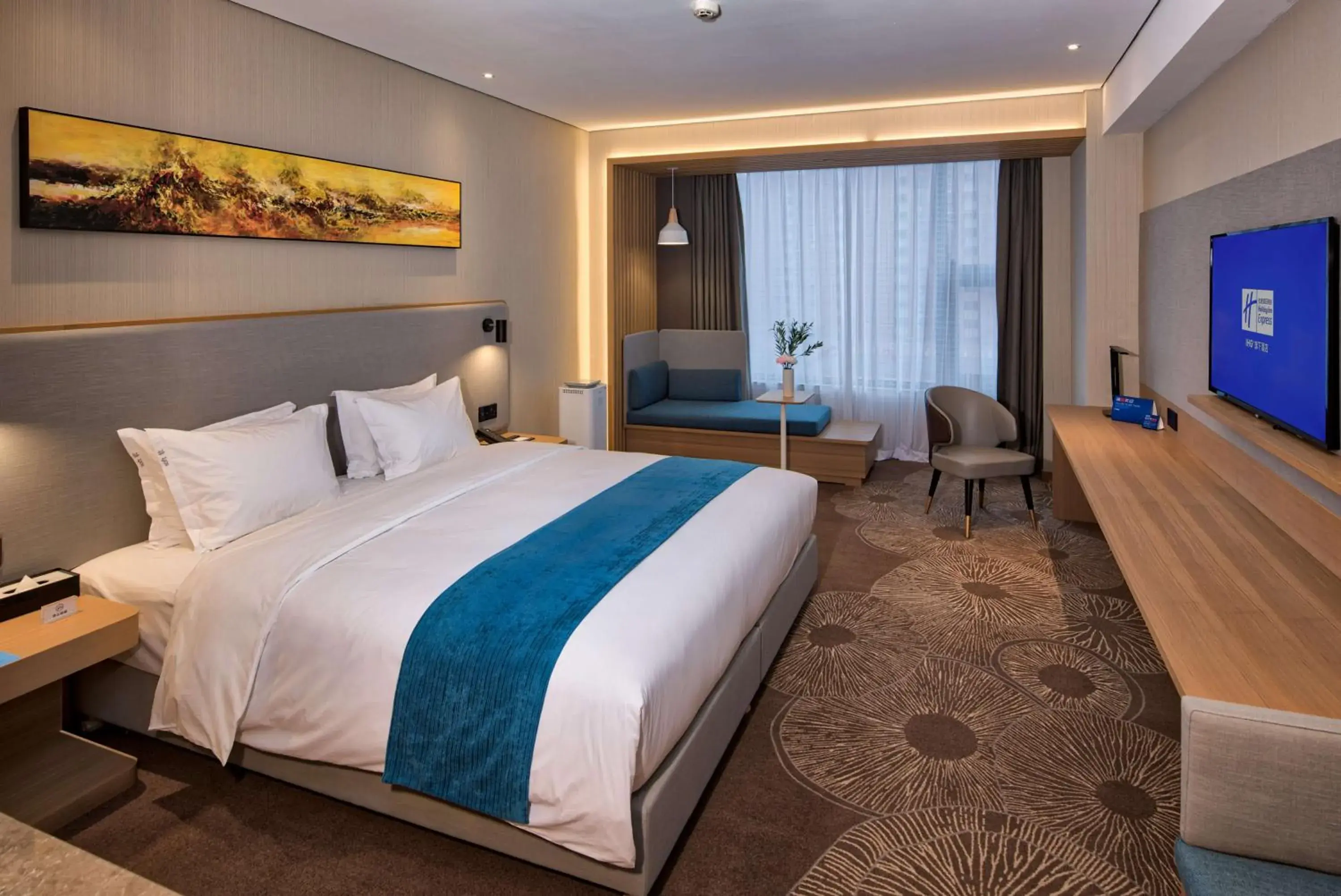 Bed in Holiday Inn Express Liaocheng Chiping by IHG Bed in Holiday Inn Express Liaocheng Chiping by IHG