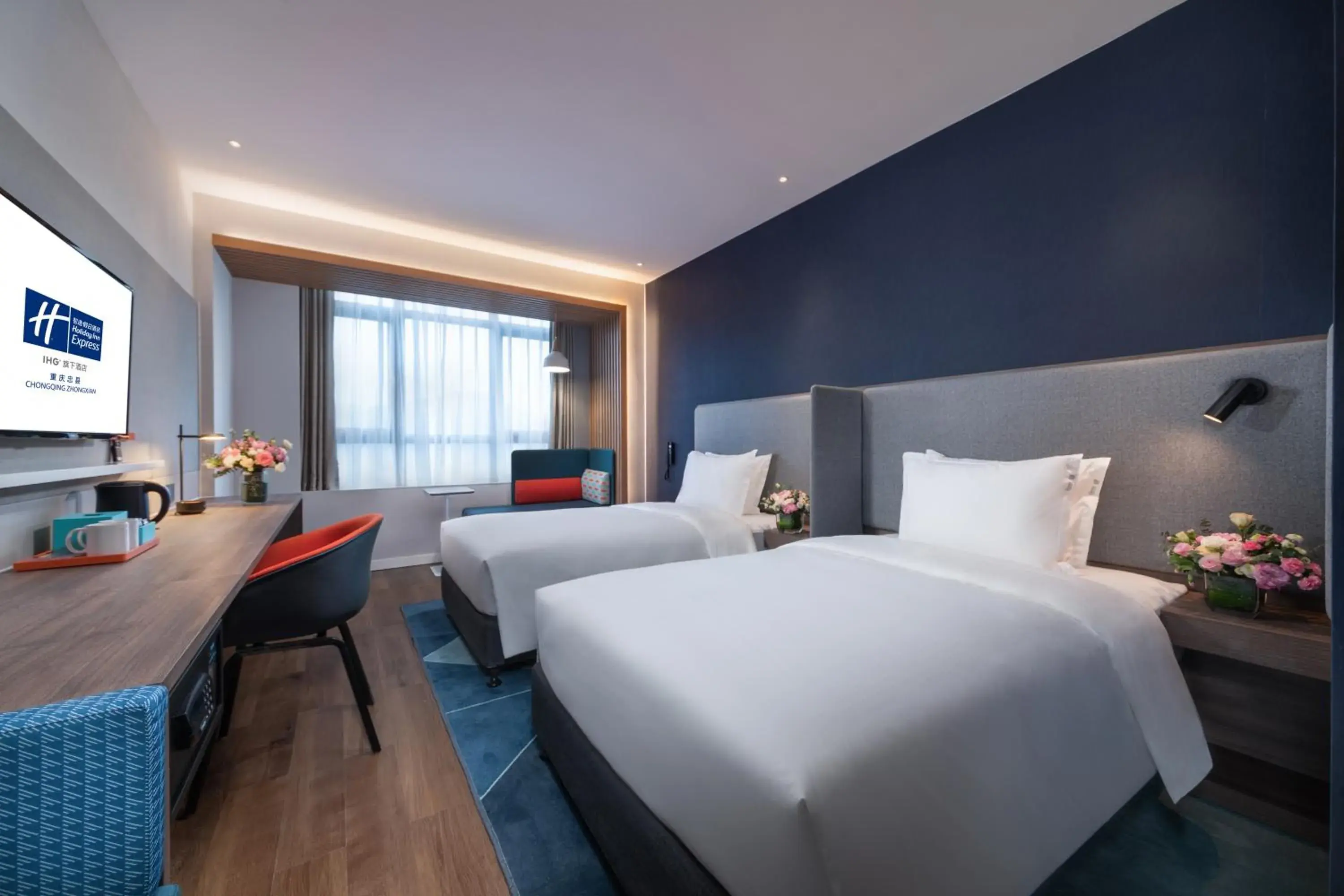 Standard Double Room with Two Double Beds in Holiday Inn Express Chongqing Zhongxian by IHG Standard Double Room with Two Double Beds in Holiday Inn Express Chongqing Zhongxian by IHG