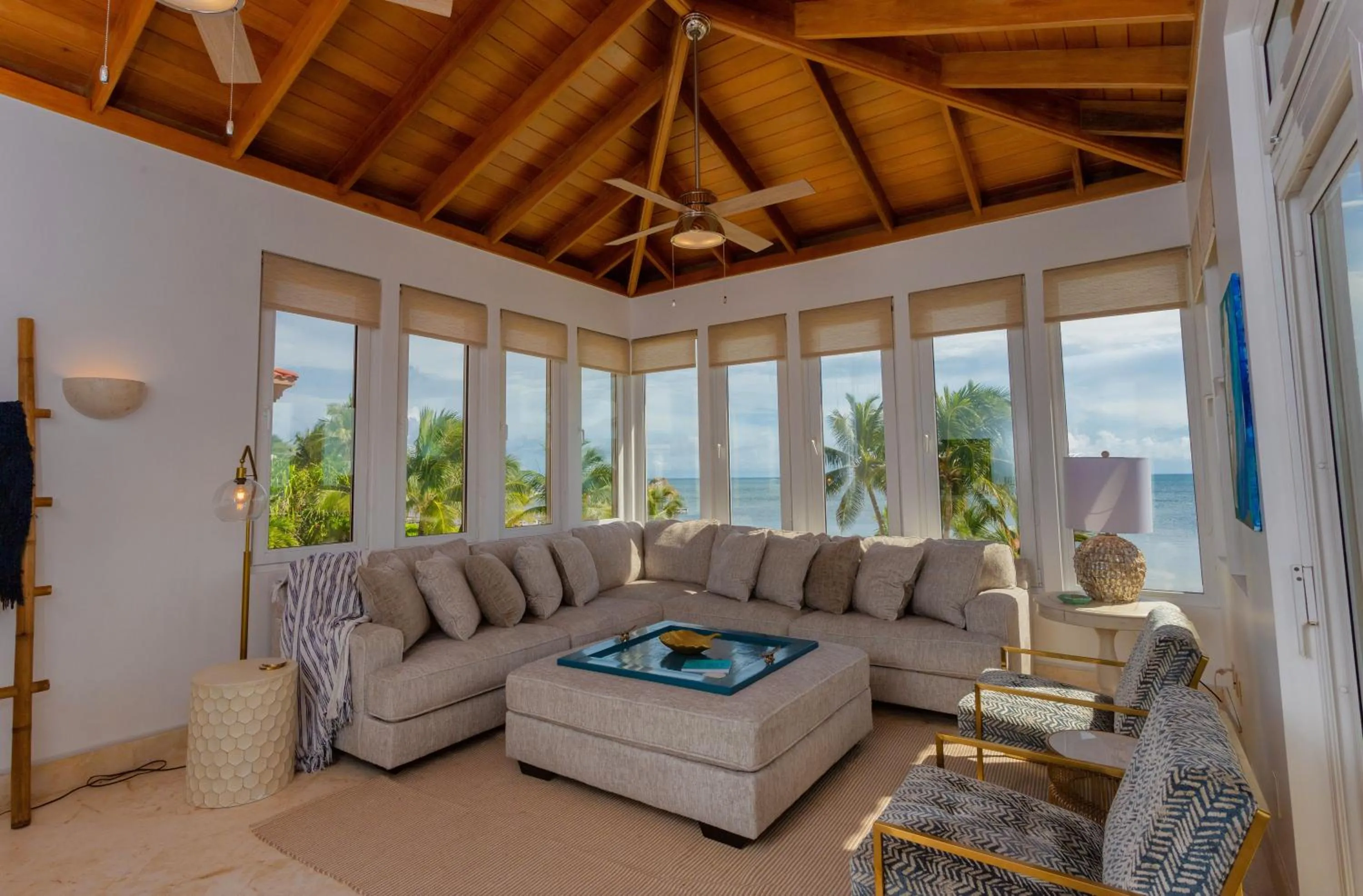 Living room in Belizean Cove Estates Beachfront Villas