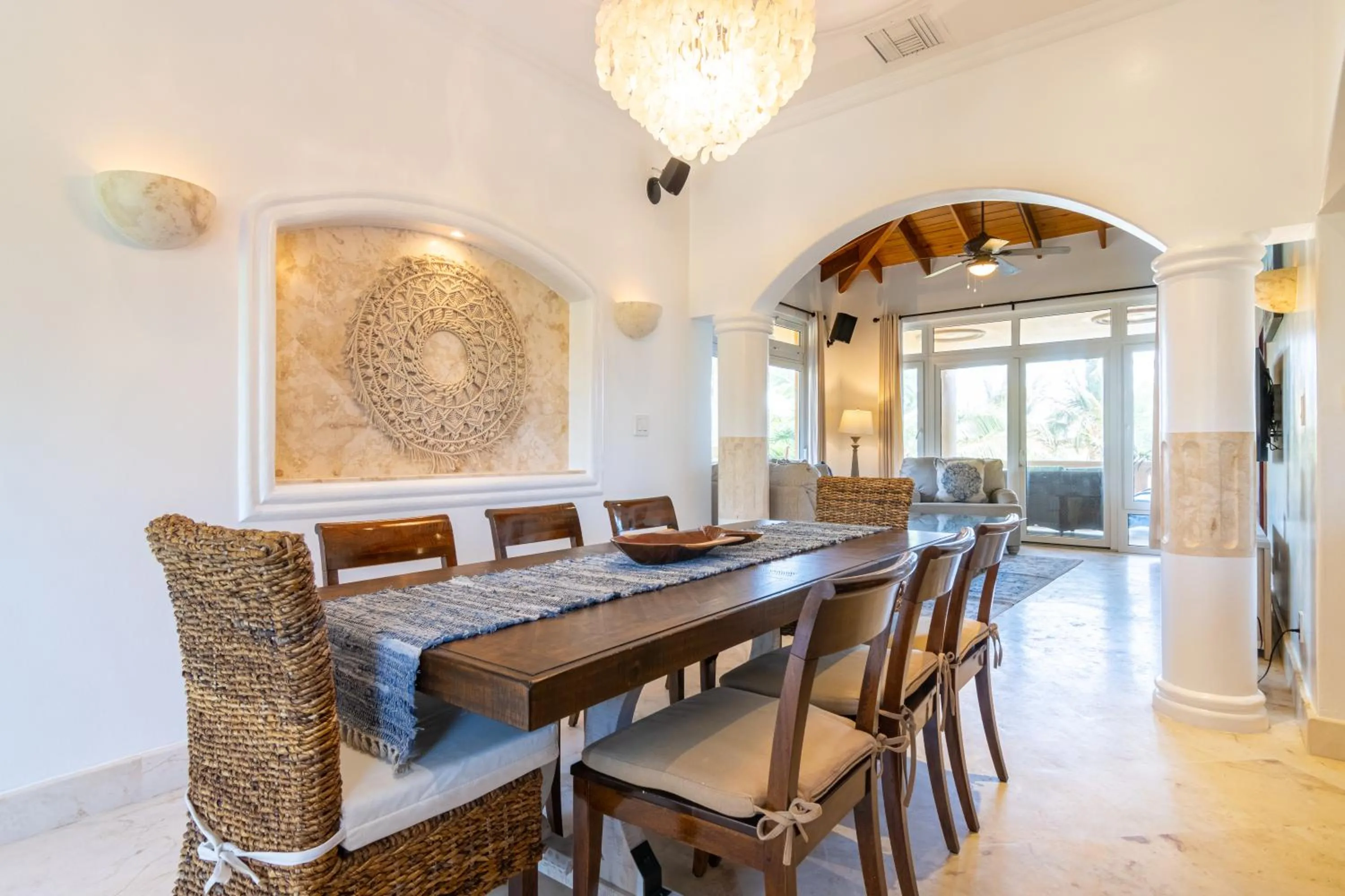 Dining area in Belizean Cove Estates Beachfront Villas
