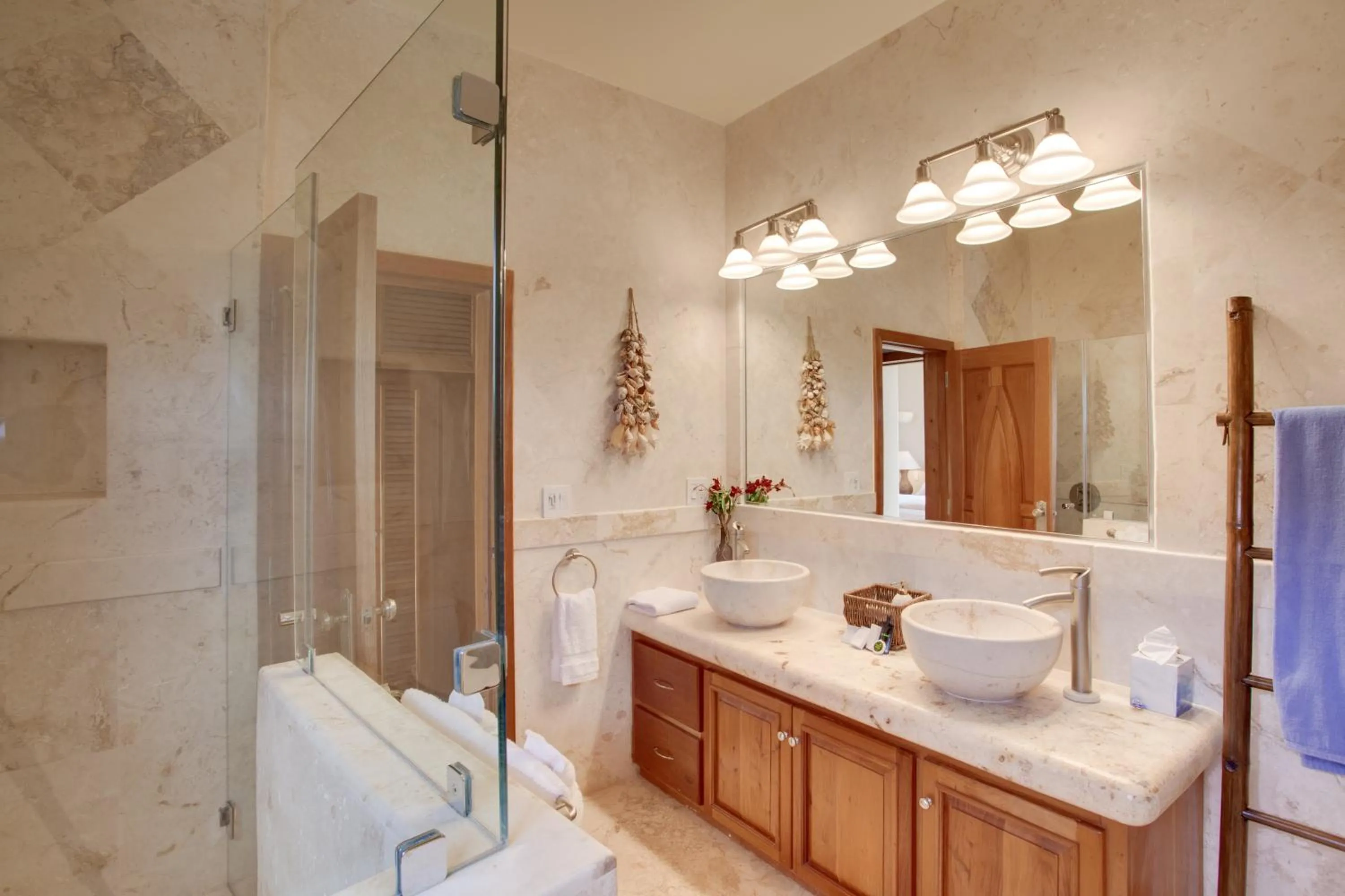 Shower in Belizean Cove Estates Beachfront Villas