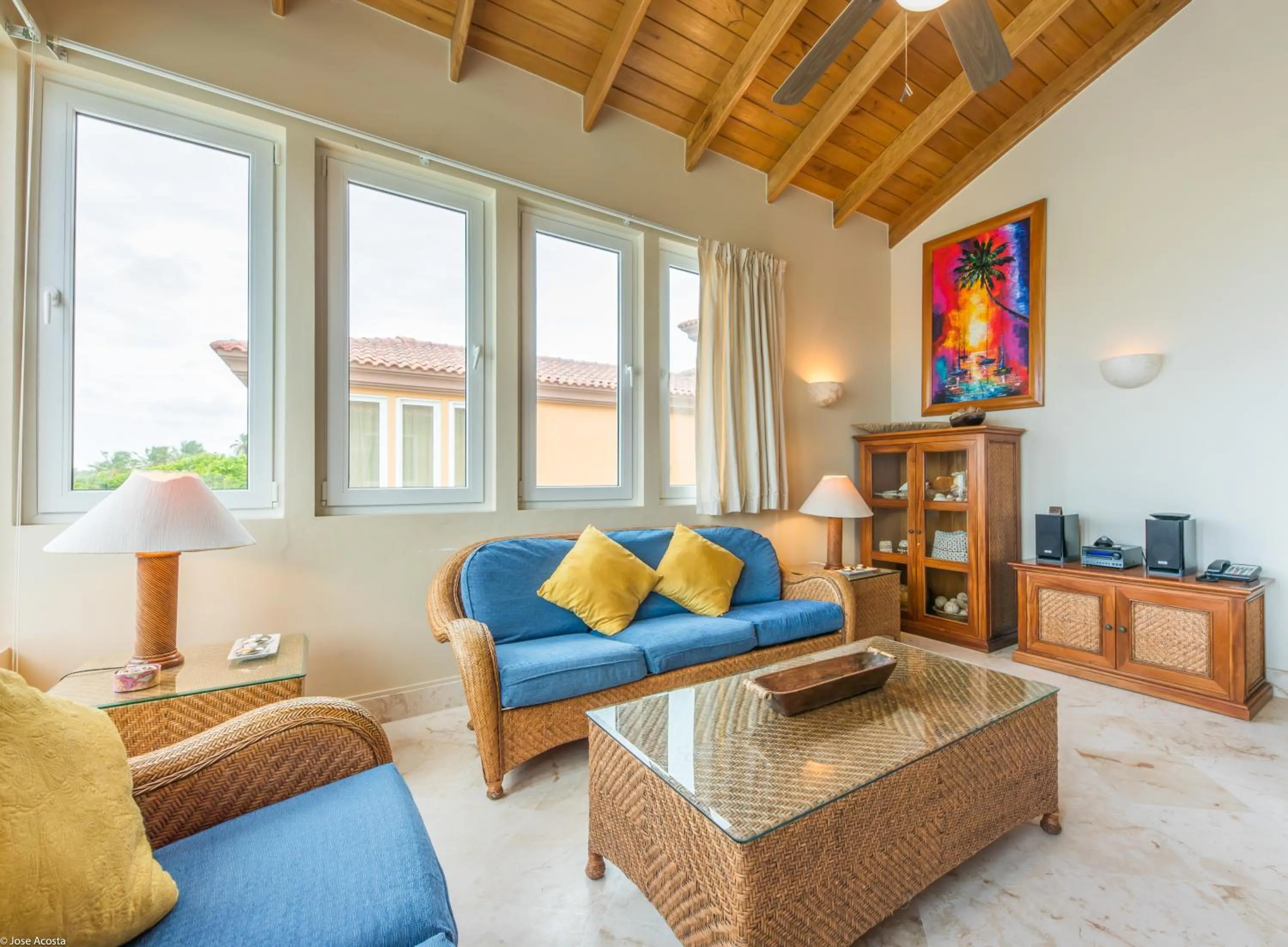 Living room in Belizean Cove Estates Beachfront Villas