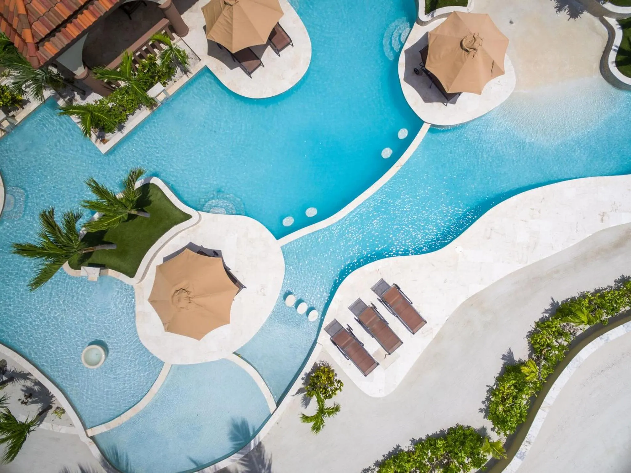 Bird's eye view in Belizean Cove Estates Beachfront Villas
