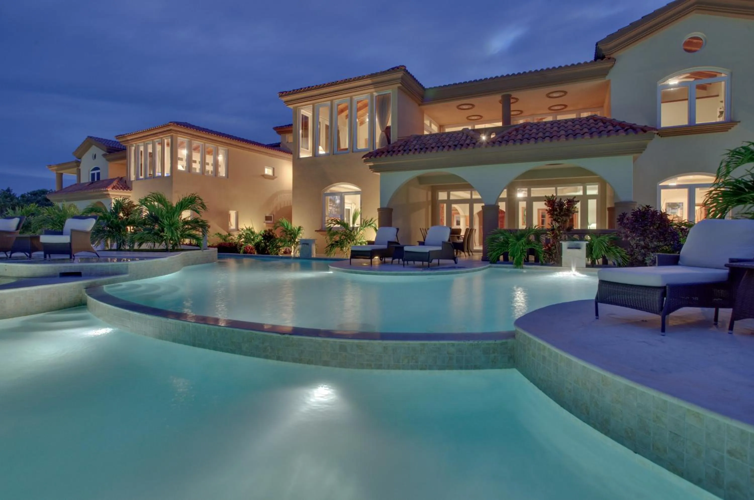 Pool view in Belizean Cove Estates Beachfront Villas