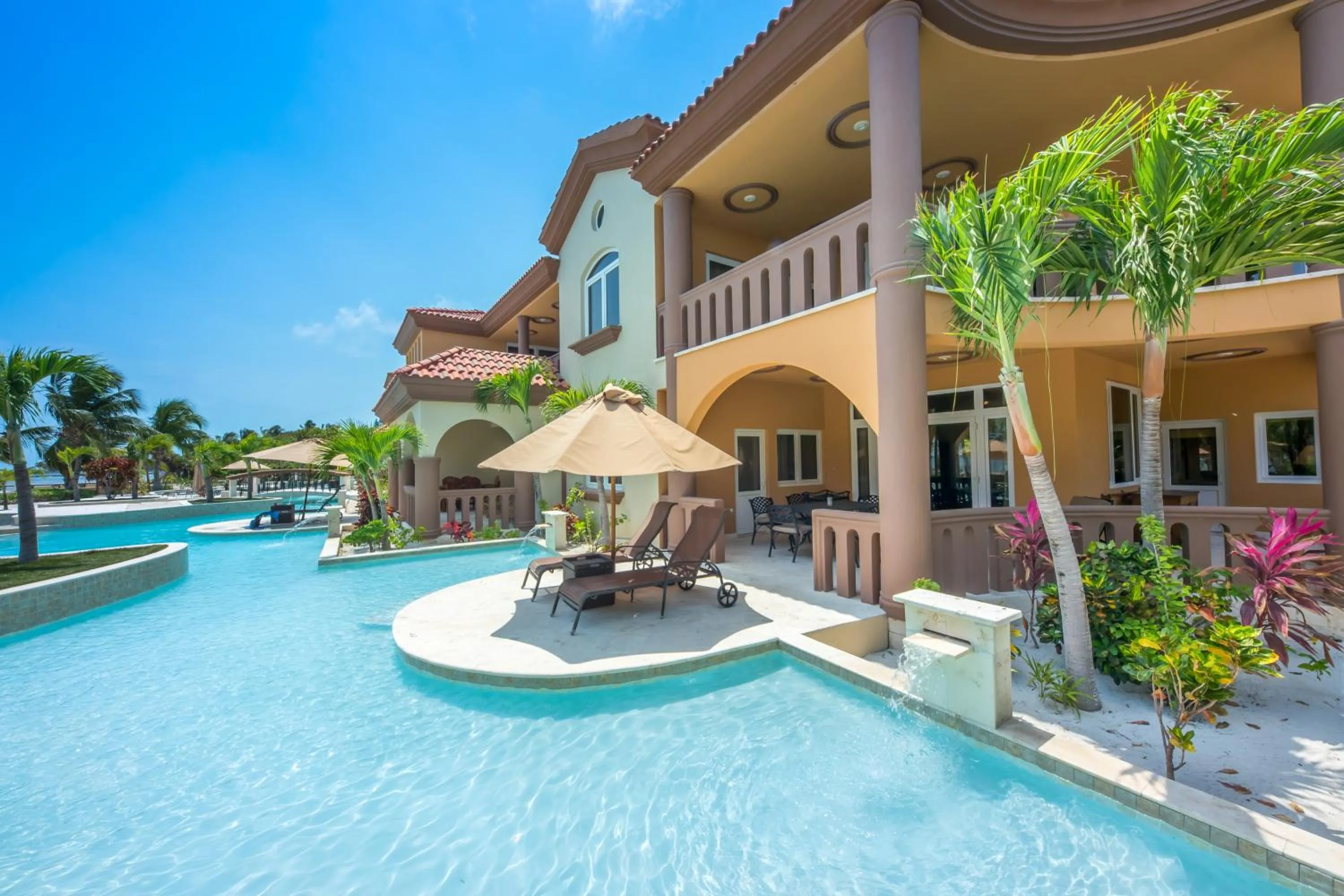Patio in Belizean Cove Estates Beachfront Villas