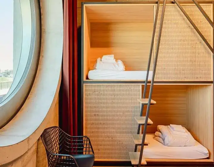 Decorative detail, Bed in Silo Design & Boutique Hostel Basel Decorative detail, Bed in Silo Design & Boutique Hostel Basel