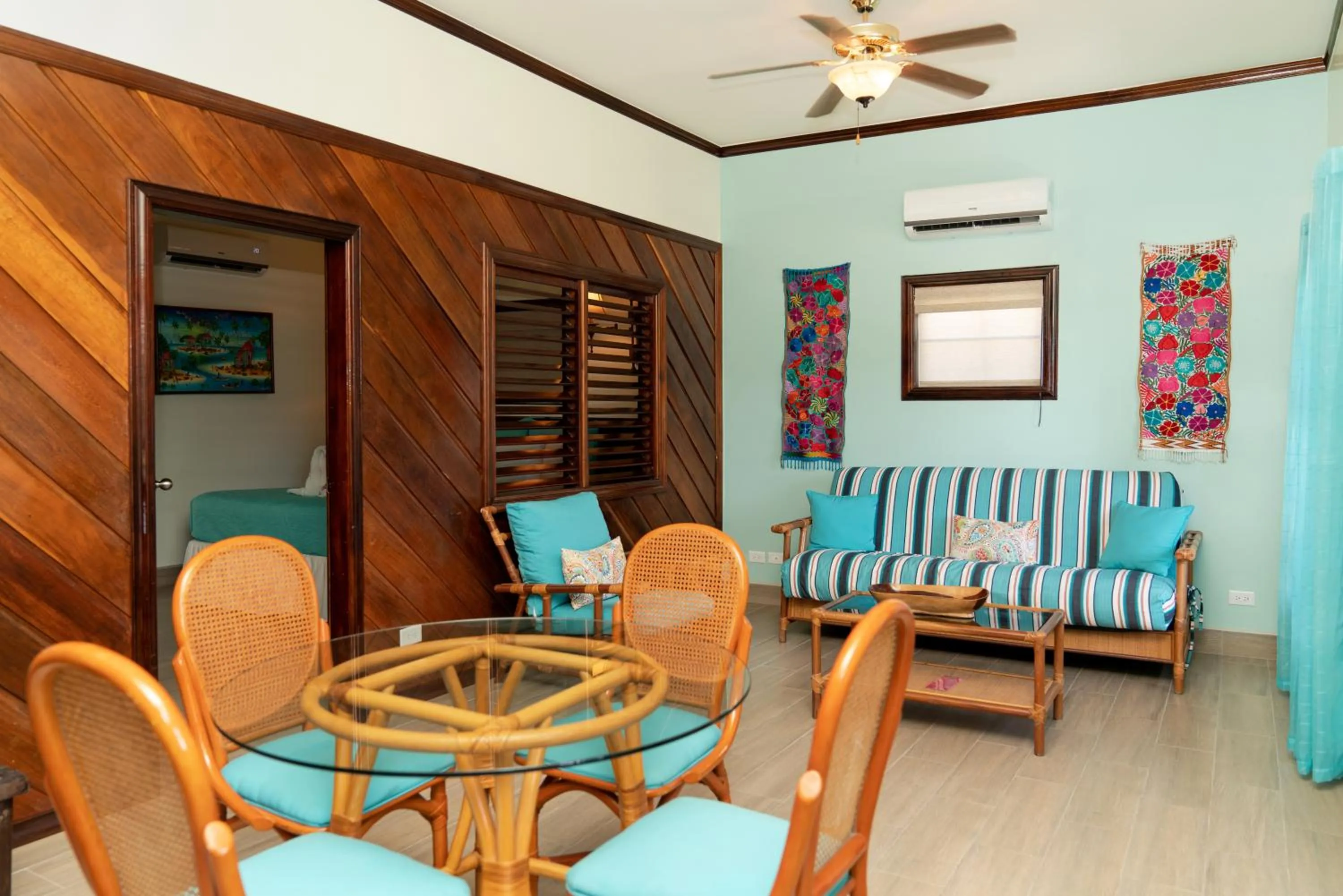 Seating area in X'tan Ha- The Waterfront