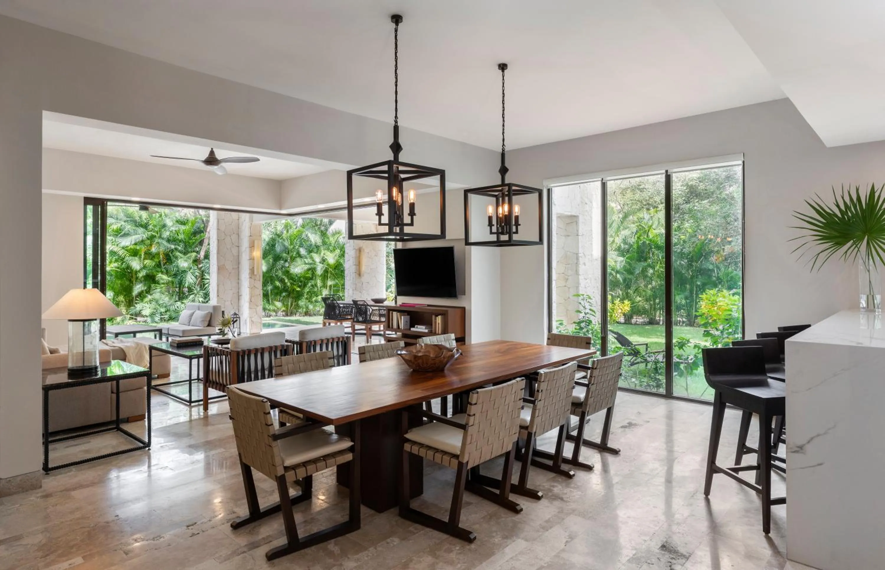 Living room in Fairmont Heritage Place Mayakoba