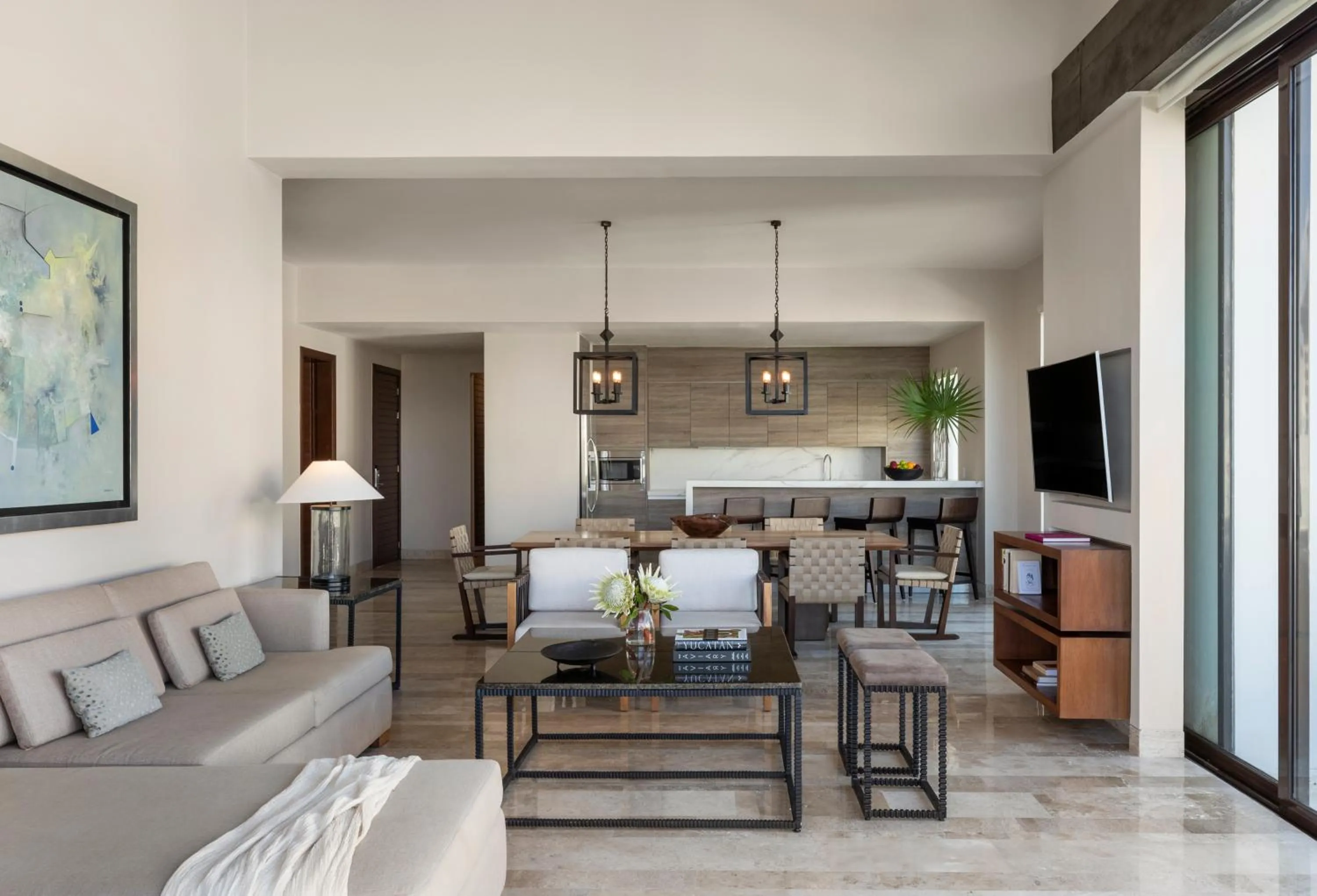 Living room in Fairmont Heritage Place Mayakoba