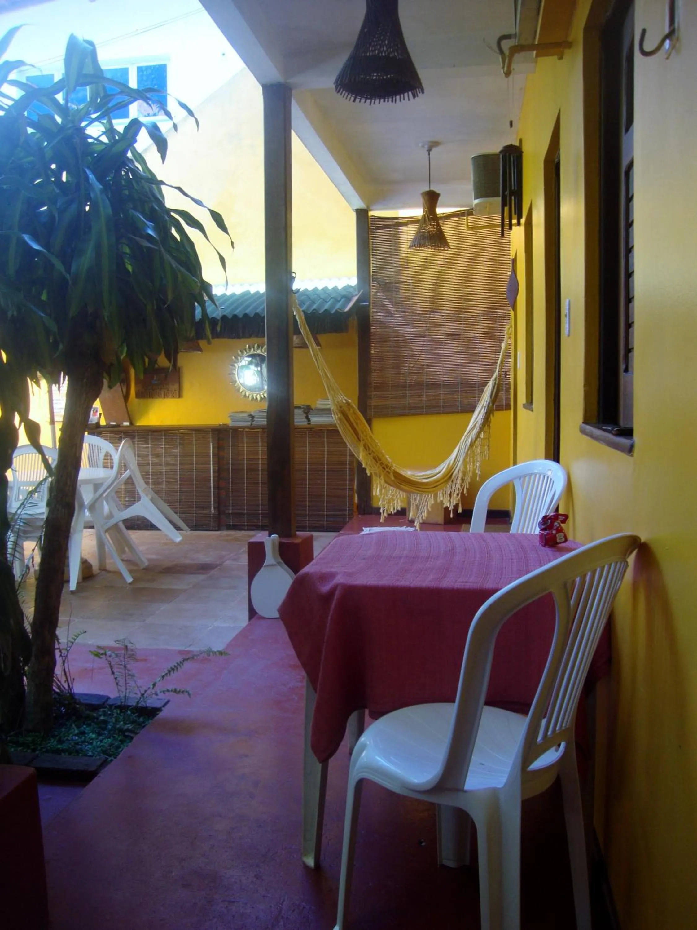 Patio, Bed in Pousada Caravelas