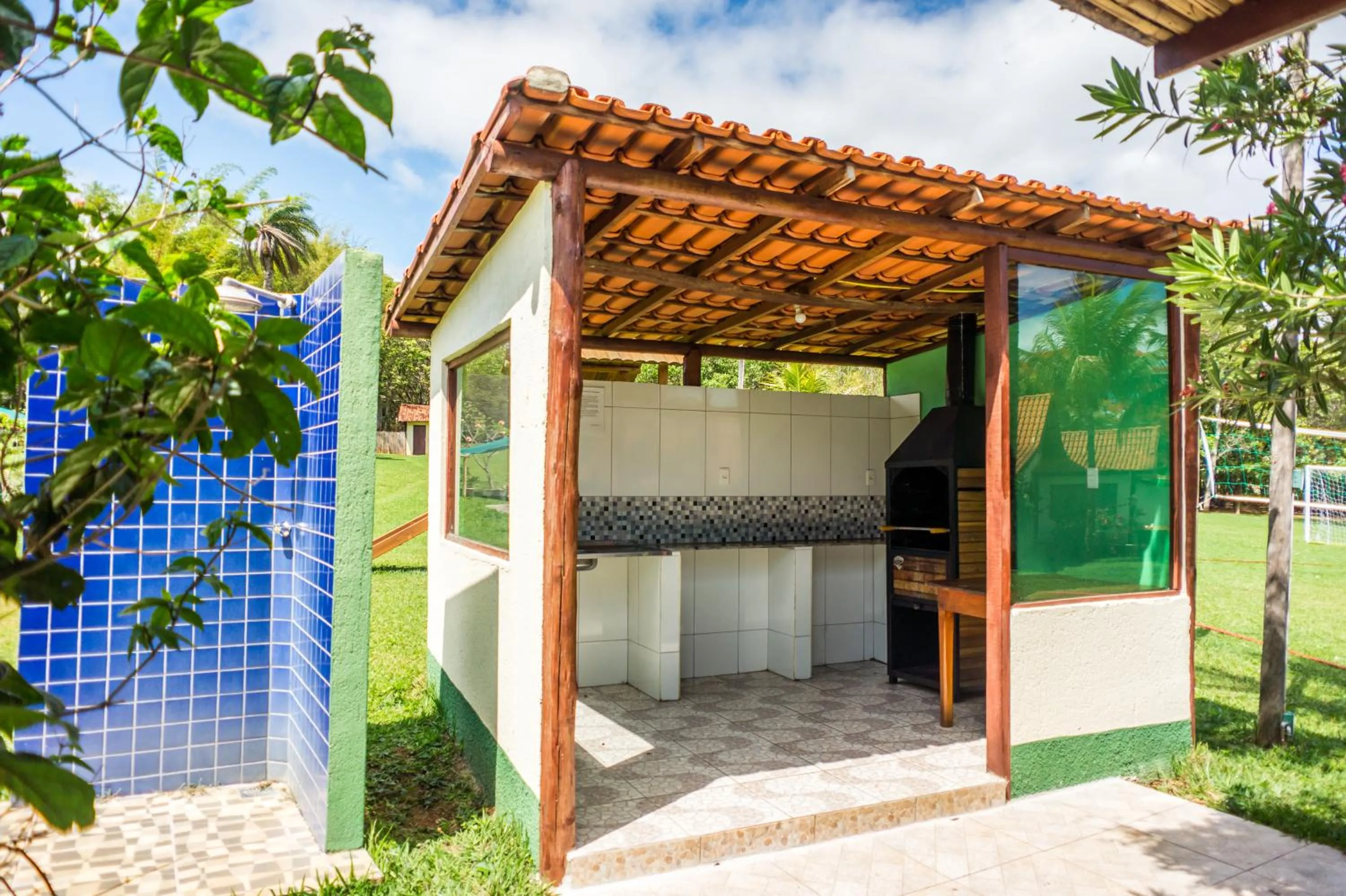 BBQ facilities in Pousada Chão da Serra