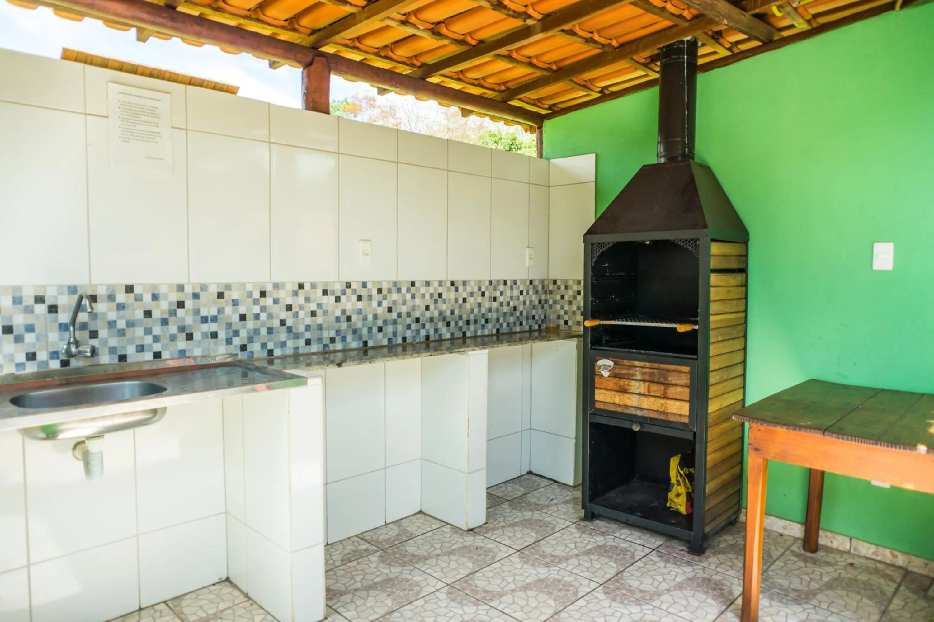 BBQ facilities in Pousada Chão da Serra