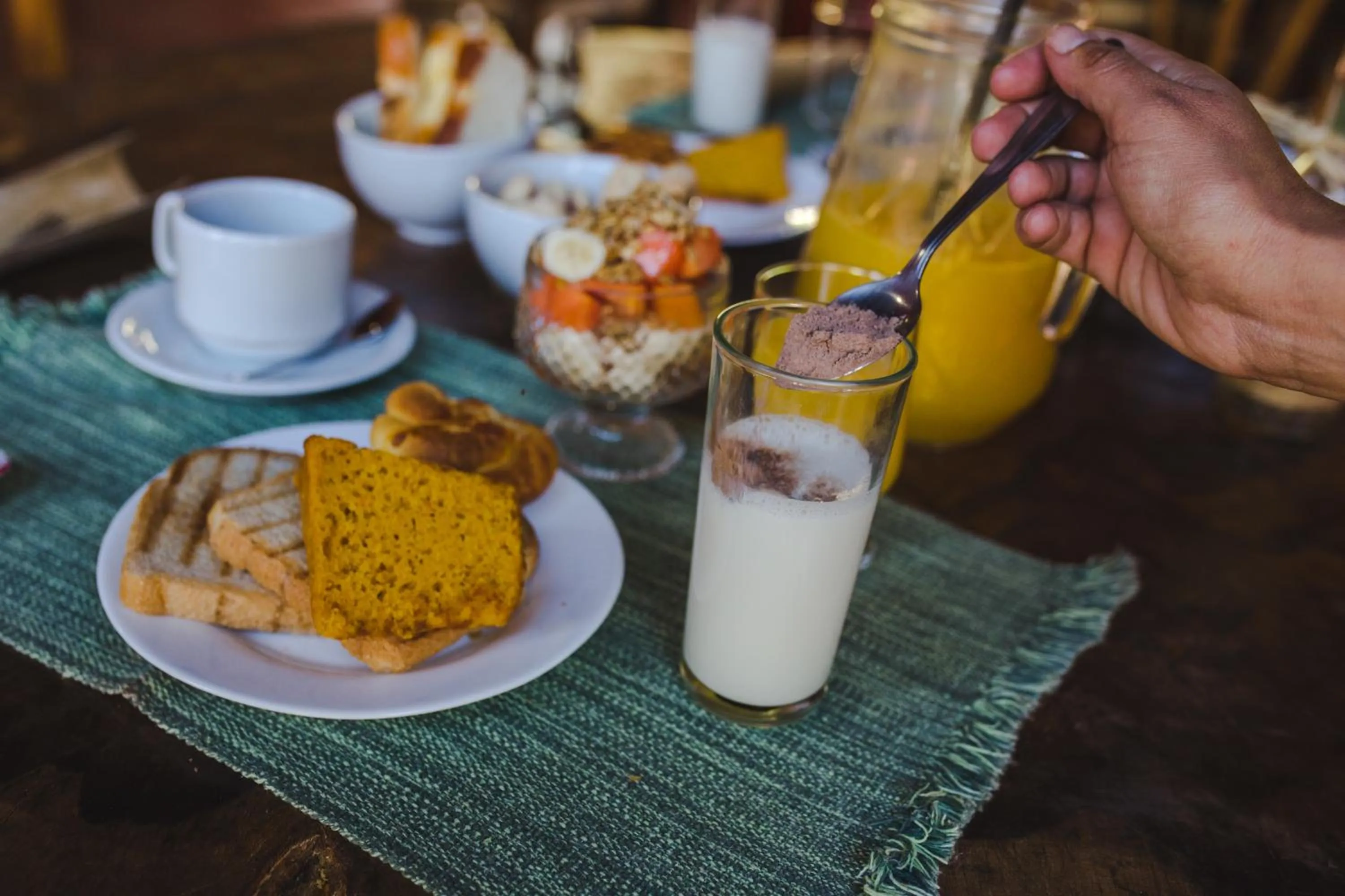 Continental breakfast in Pousada Cipó Prata