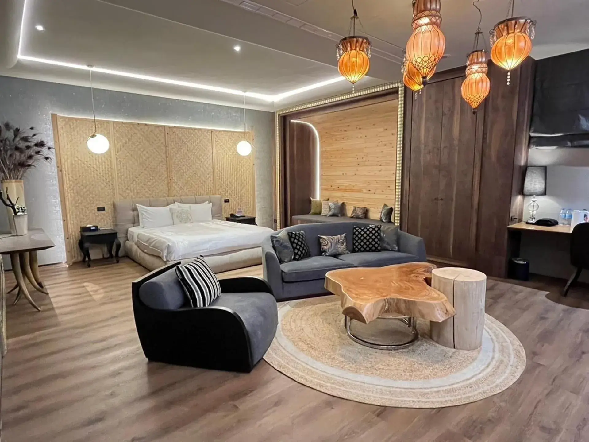 Bed in 沐蘭精品旅館-台中館Mulan Boutique Hotel Bed in 沐蘭精品旅館-台中館Mulan Boutique Hotel