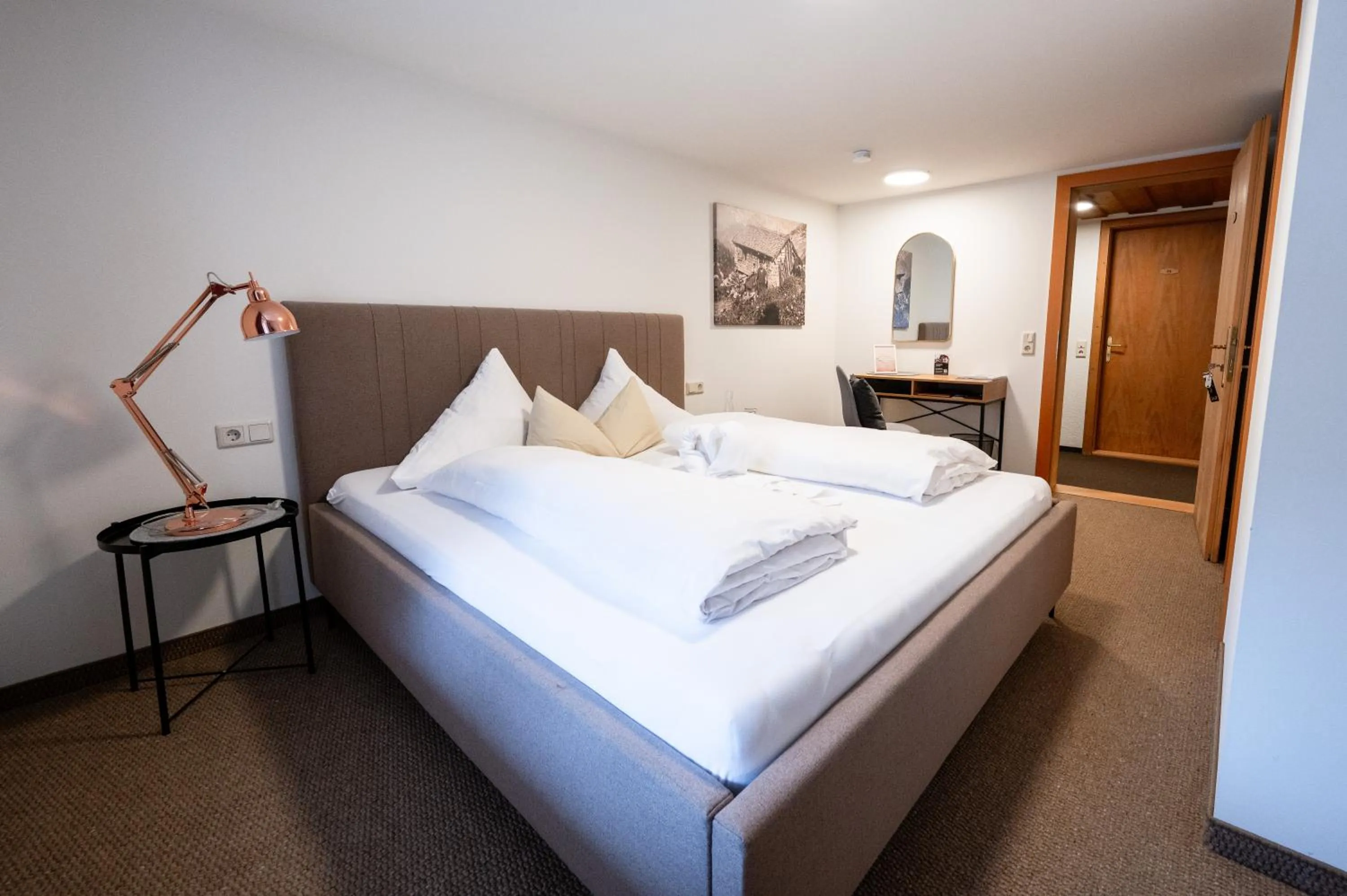 Photo of the whole room, Bed in Gasthaus Rössle