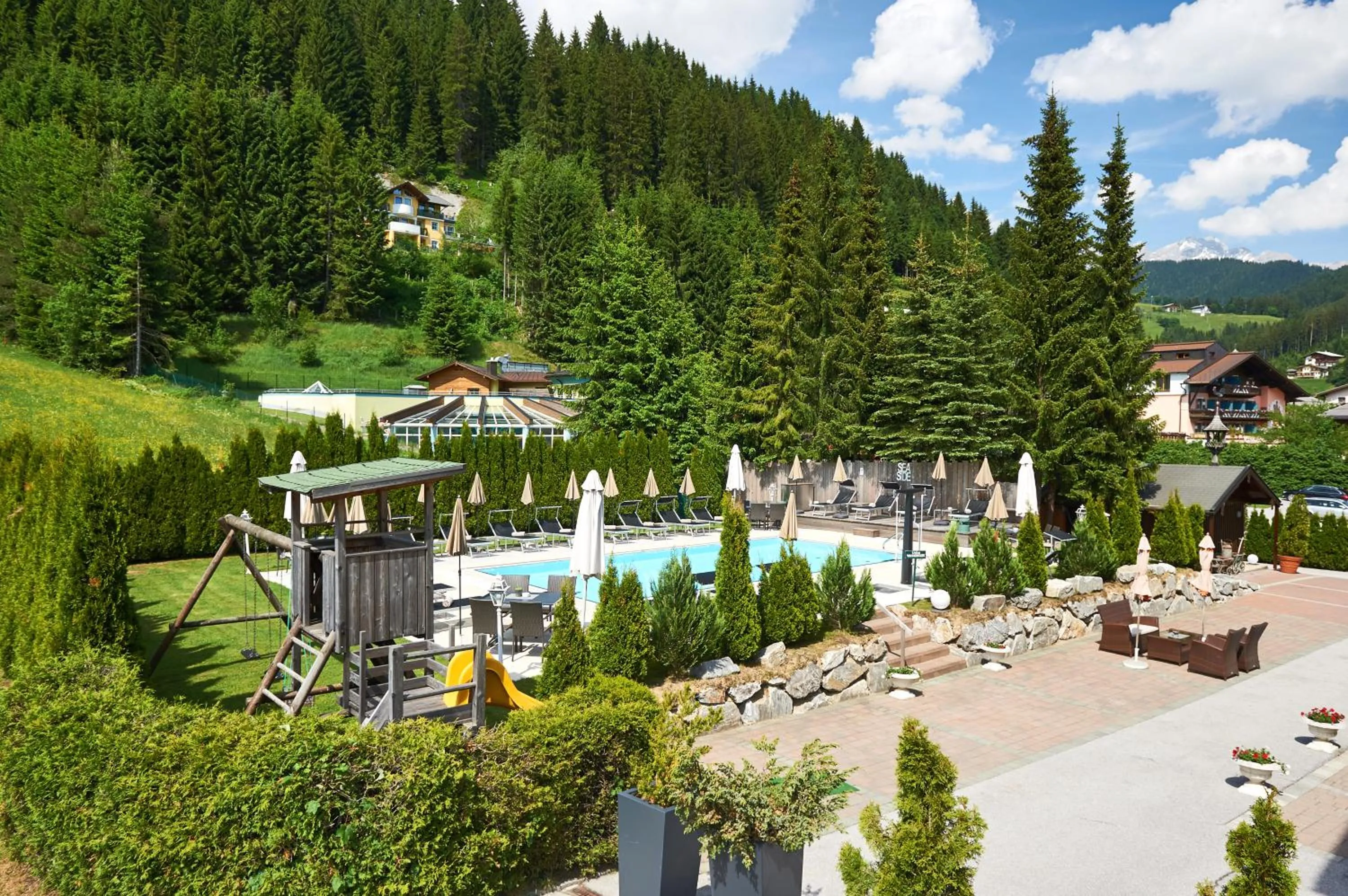 Swimming pool in Hotel Happy Filzmoos
