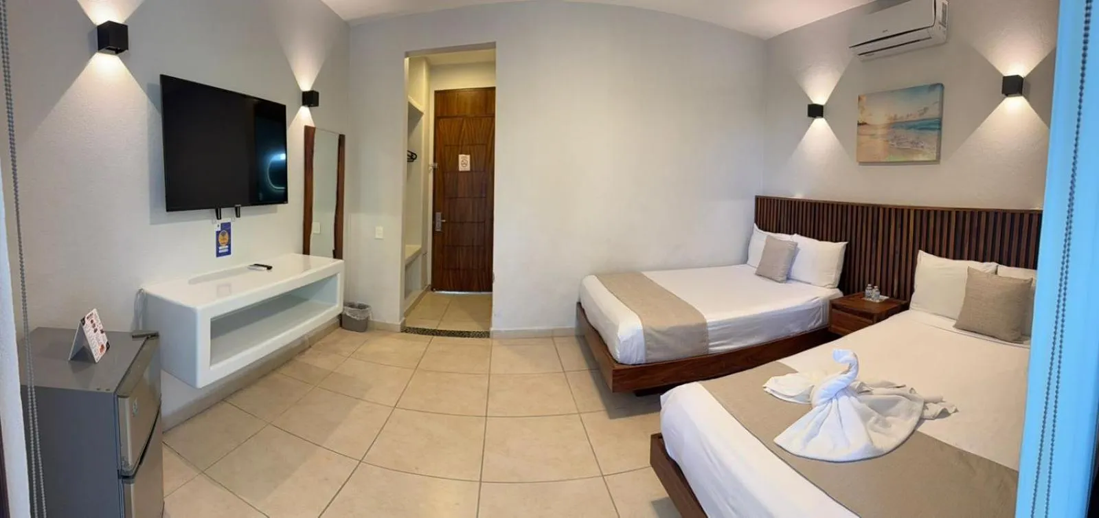 Bed in Hotel Aldea Sol