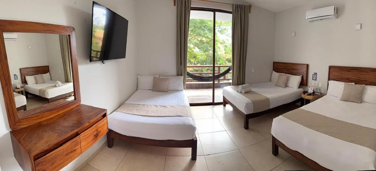 Bed in Hotel Aldea Sol