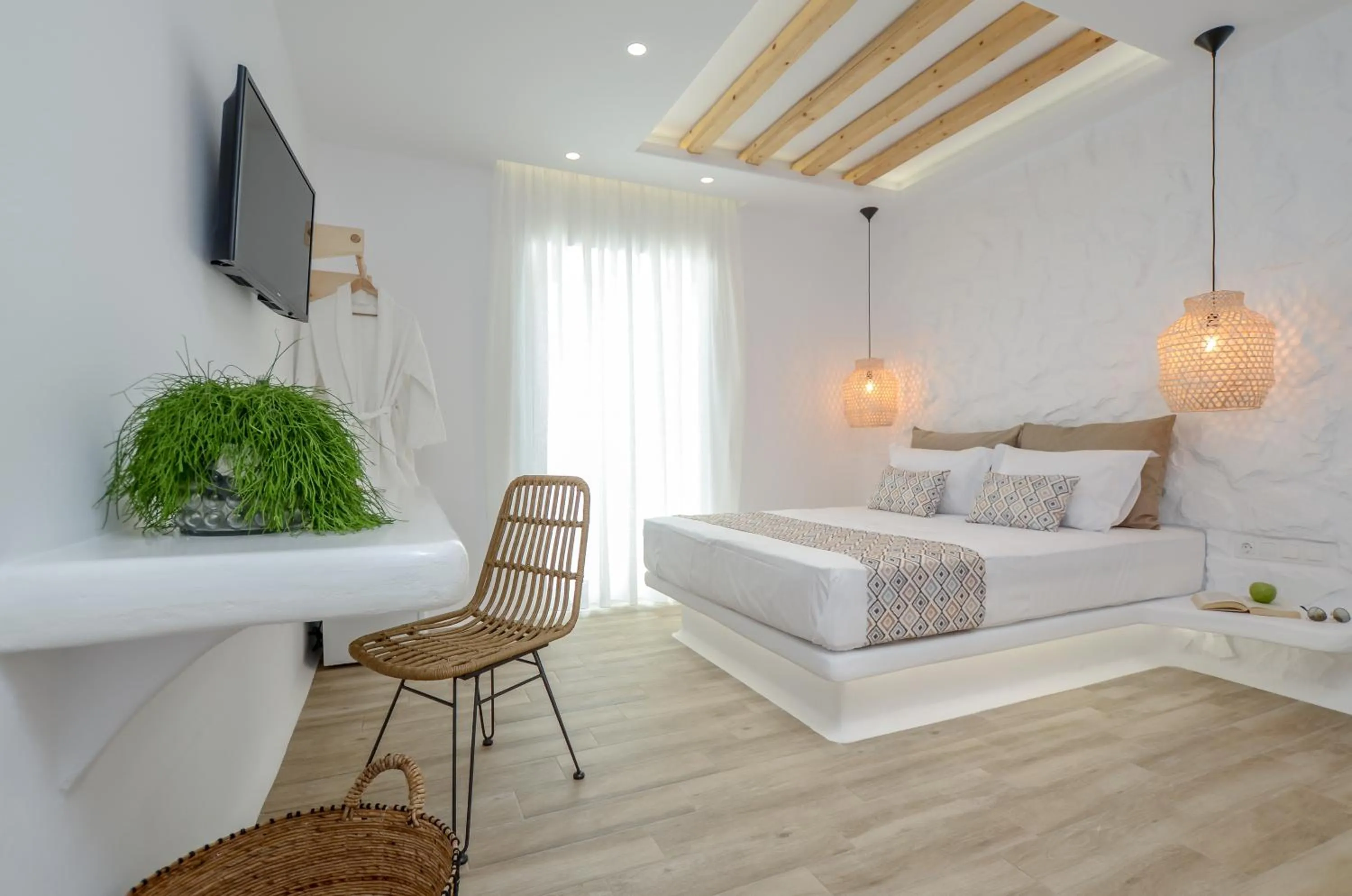Bed in Naxian Spirit Inn