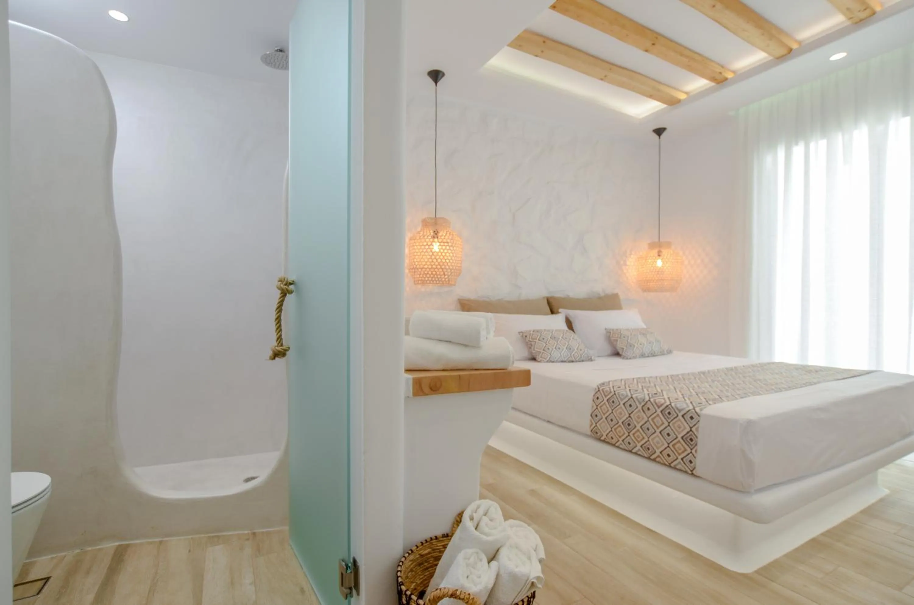 Bed in Naxian Spirit Inn