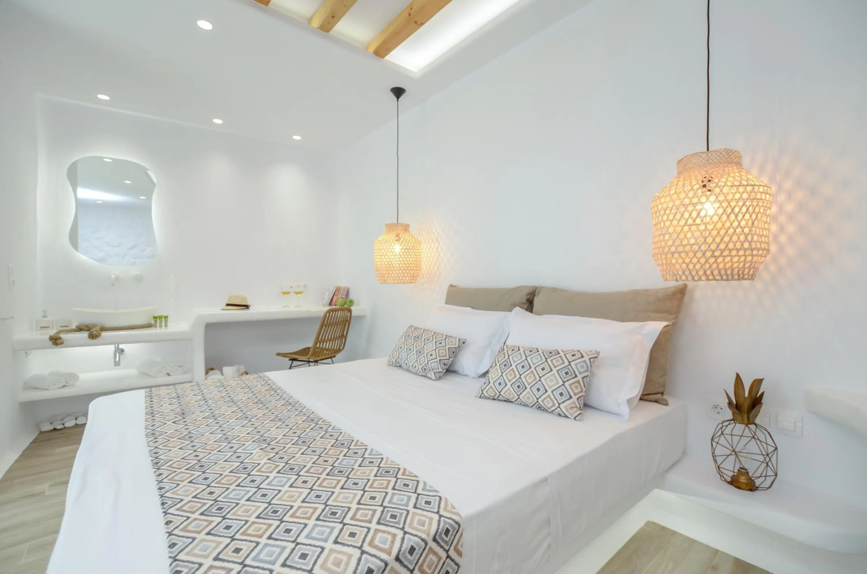Bed in Naxian Spirit Inn