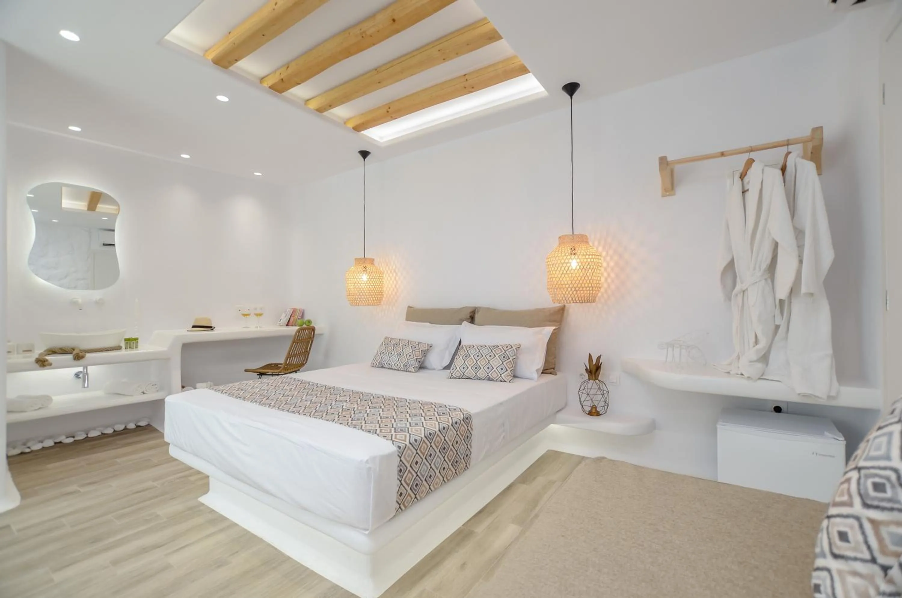 Bed in Naxian Spirit Inn