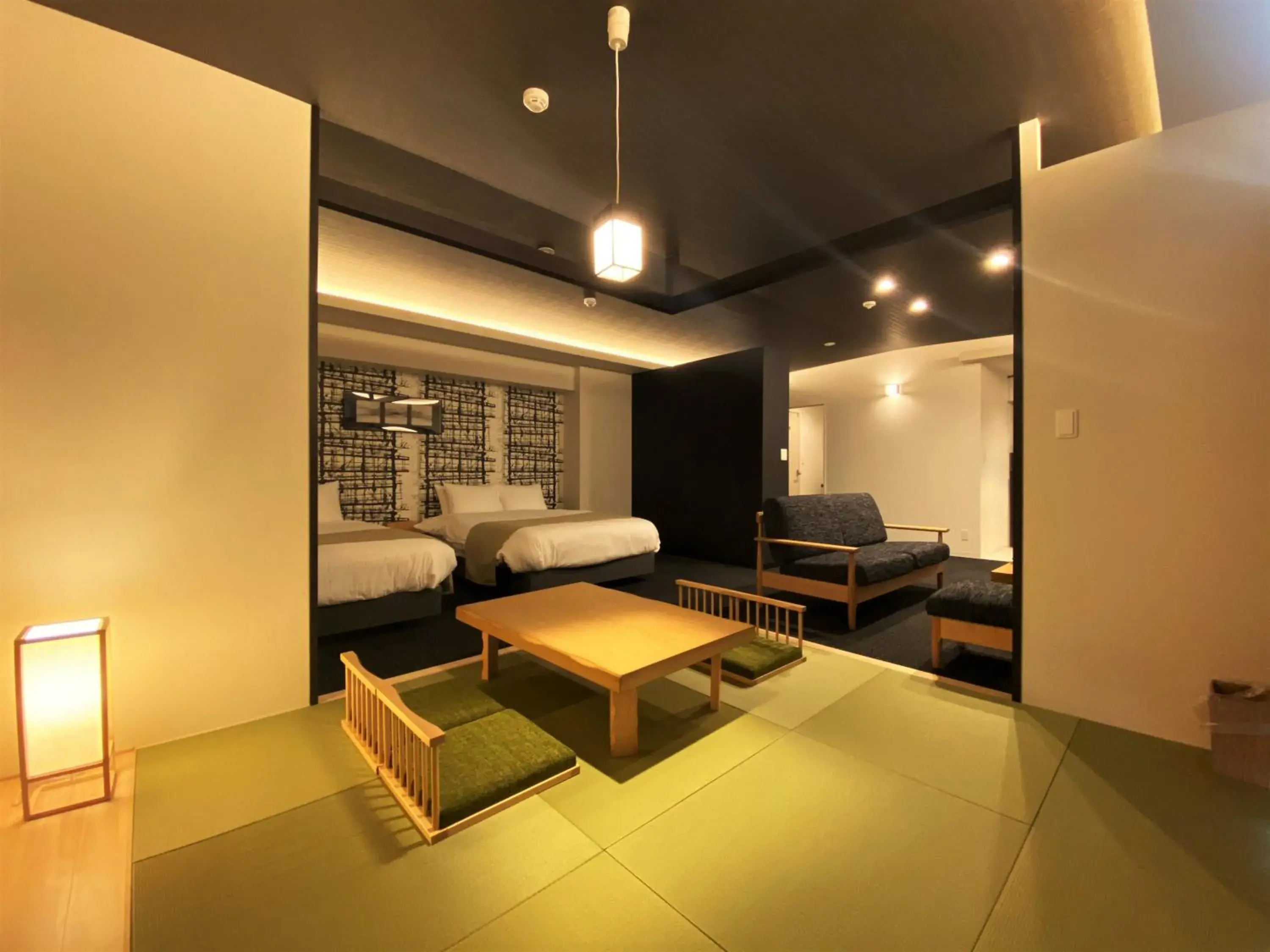 Living room, Bed in Randor Residential Hotel Fukuoka Annex Living room, Bed in Randor Residential Hotel Fukuoka Annex