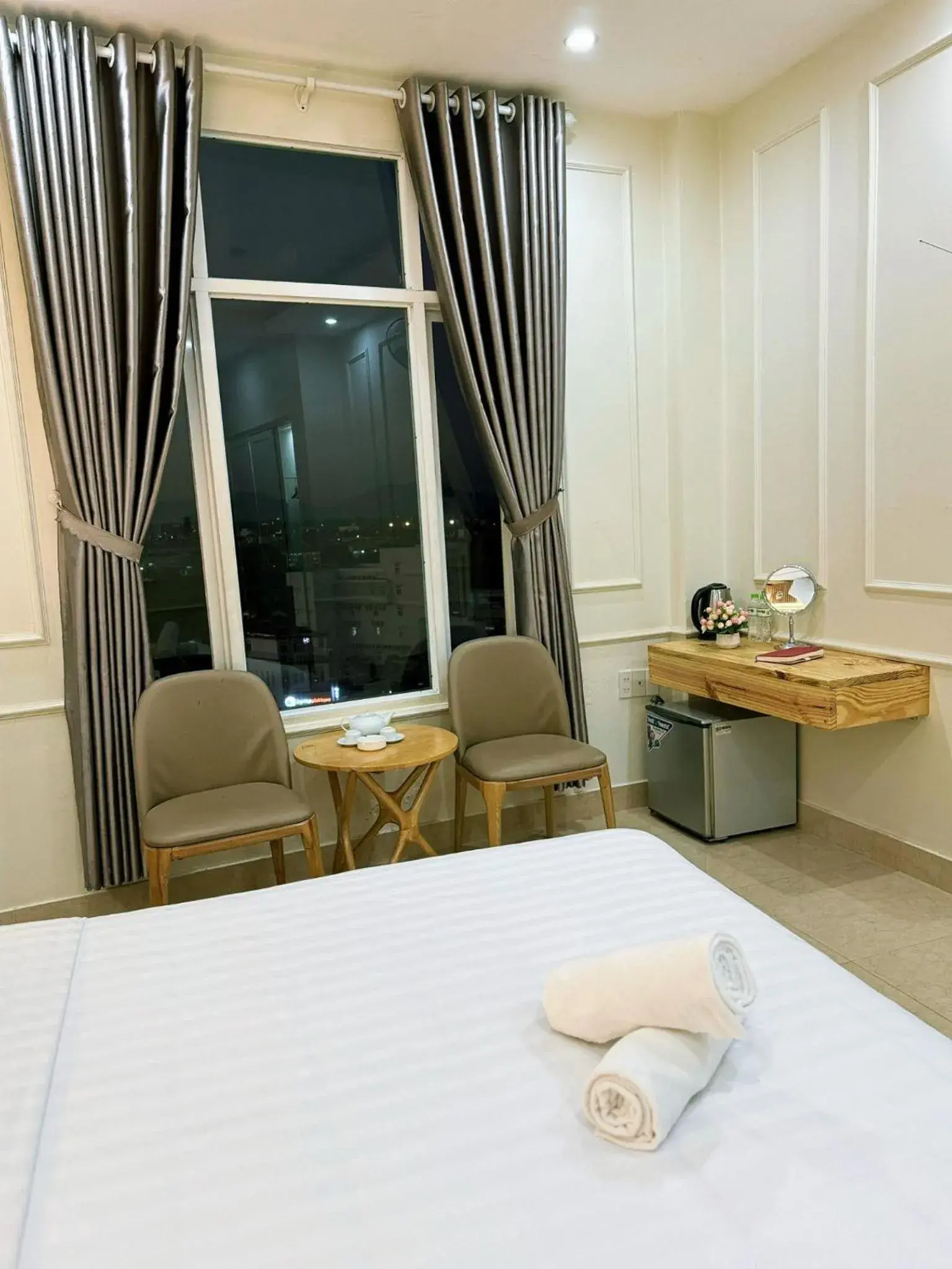 View (from property/room), Bed in ELISA HOTEL View (from property/room), Bed in ELISA HOTEL