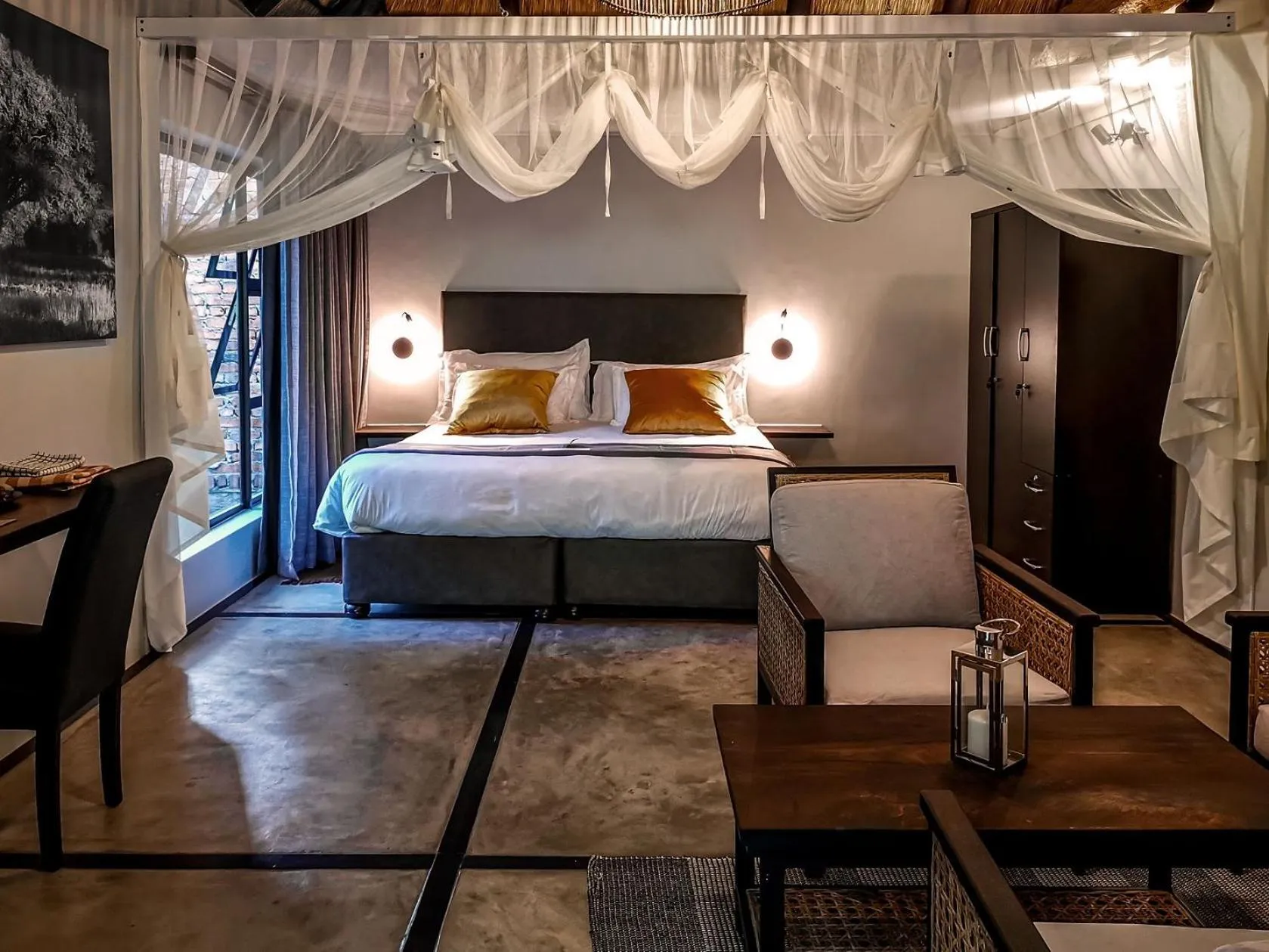 Bed in Kruger Eden Lodge