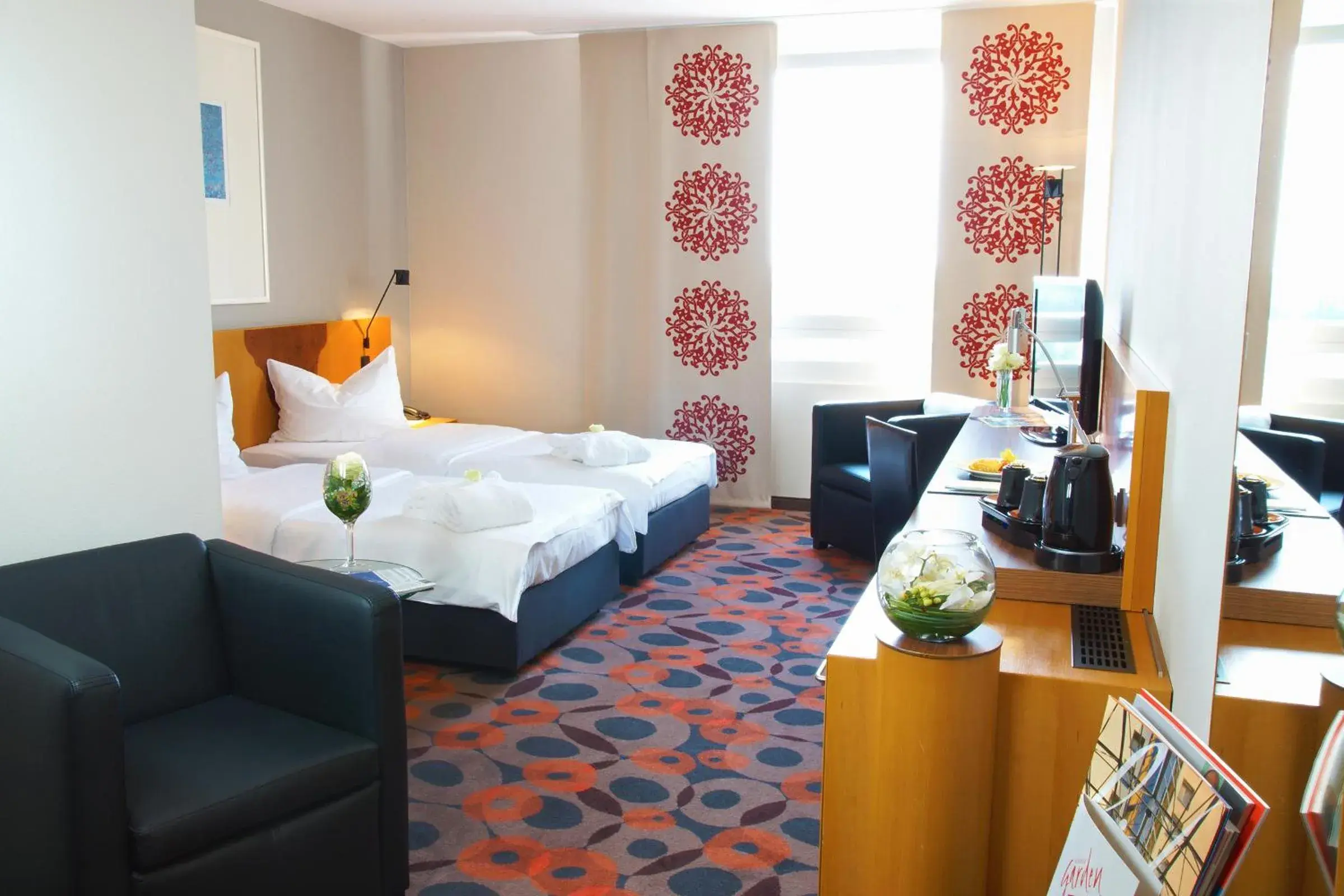 Decorative detail, Bed in Atlanta Hotel Leipzig Decorative detail, Bed in Atlanta Hotel Leipzig