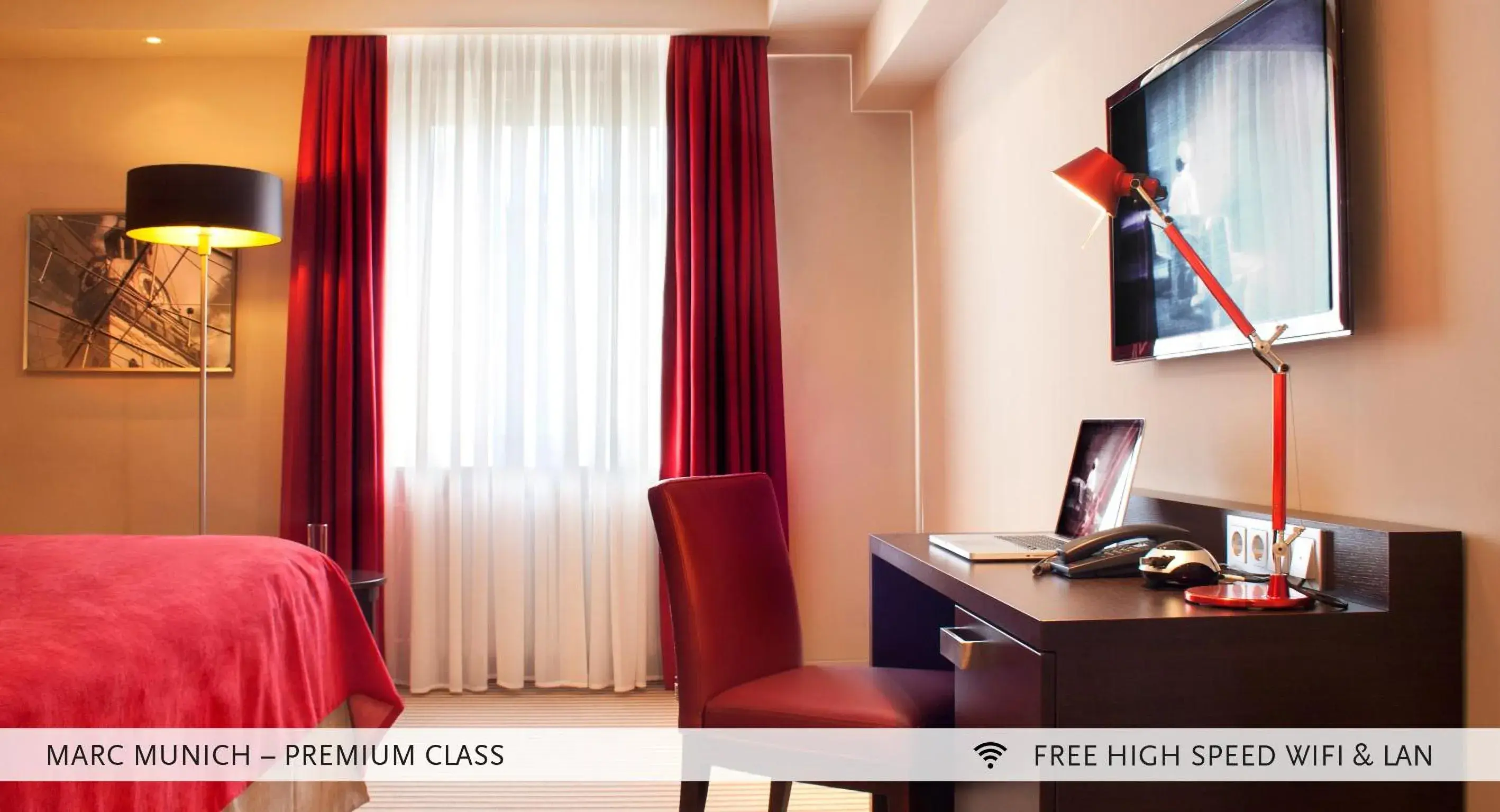 Seating area, Bed in Marc München Seating area, Bed in Marc München