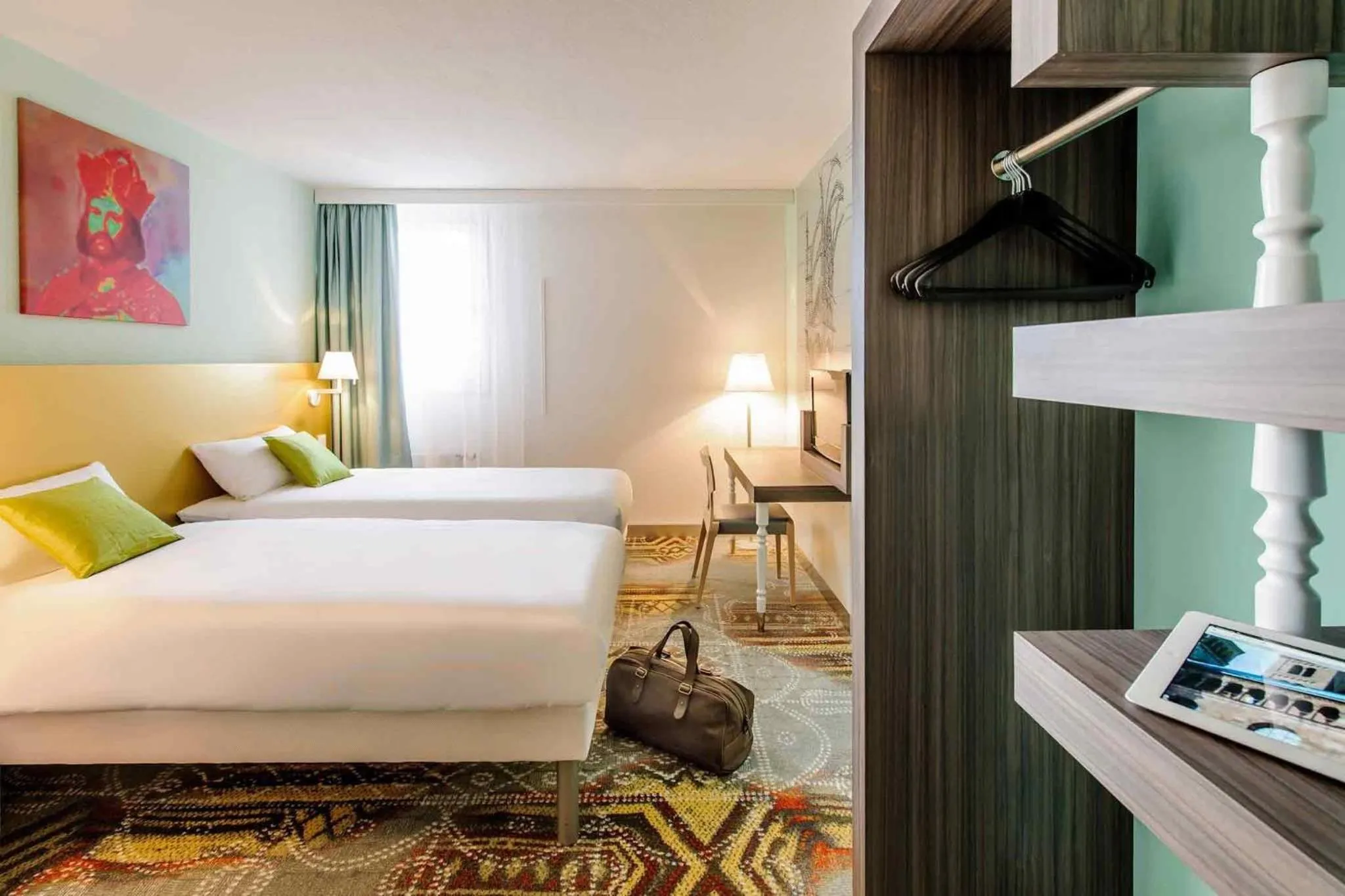 Bedroom, Bed in ibis Styles Speyer