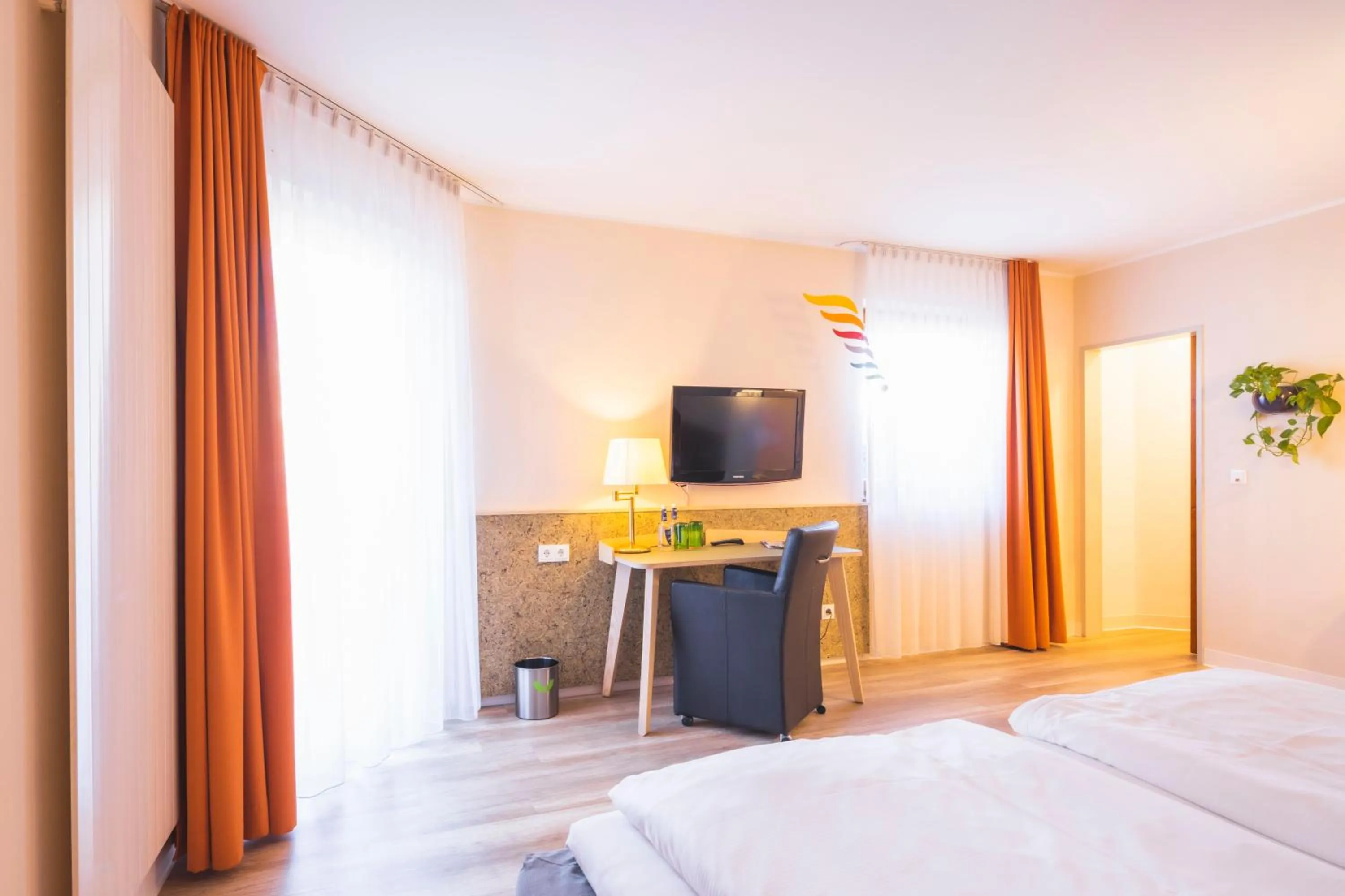 Decorative detail, Bed in Hotel Luise