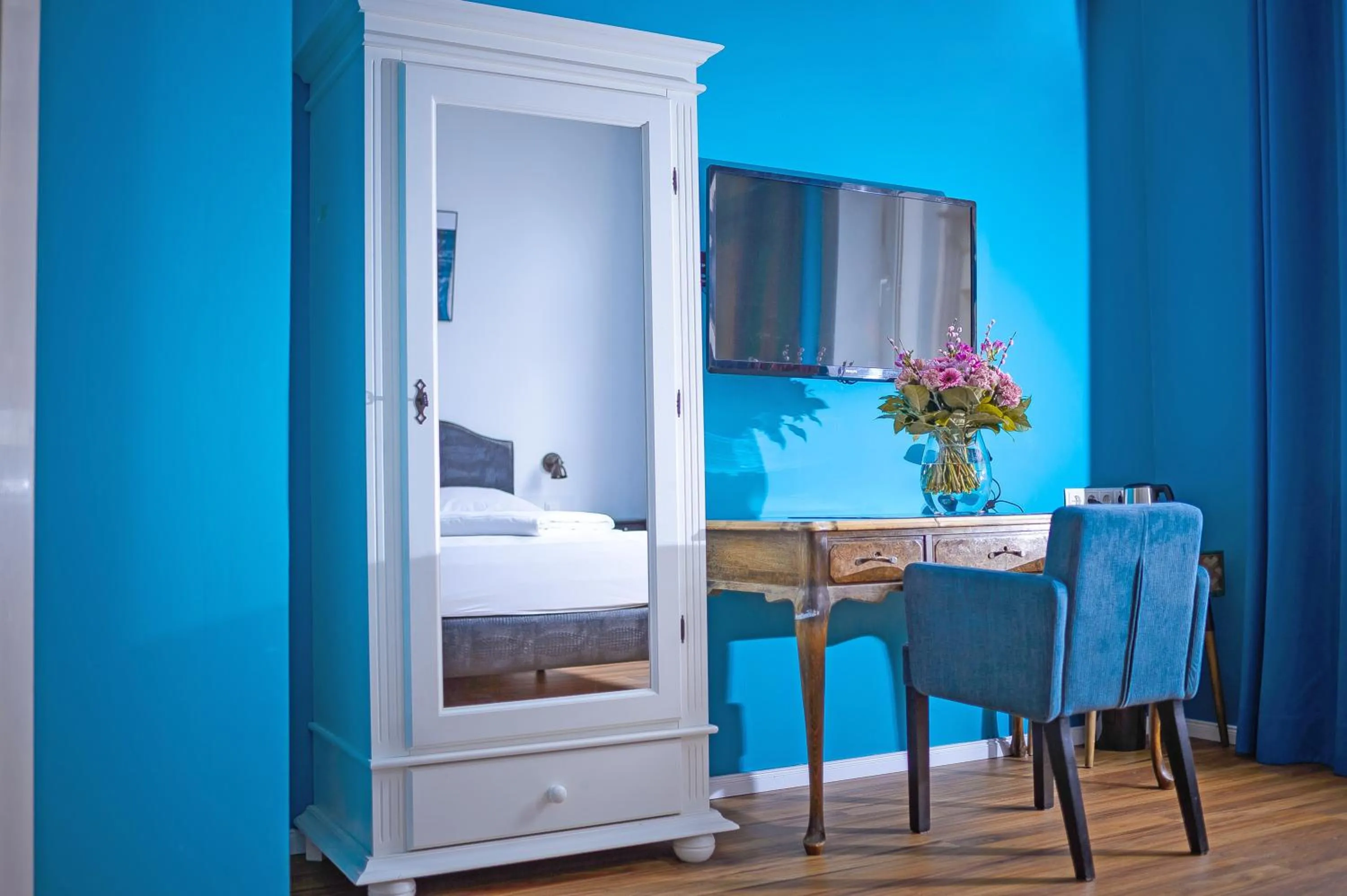 Bed in SmartHotel Mystique Self check-in