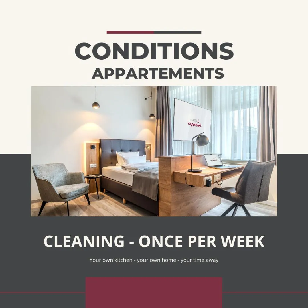 Text overlay in Hotel Esplanade Dortmund