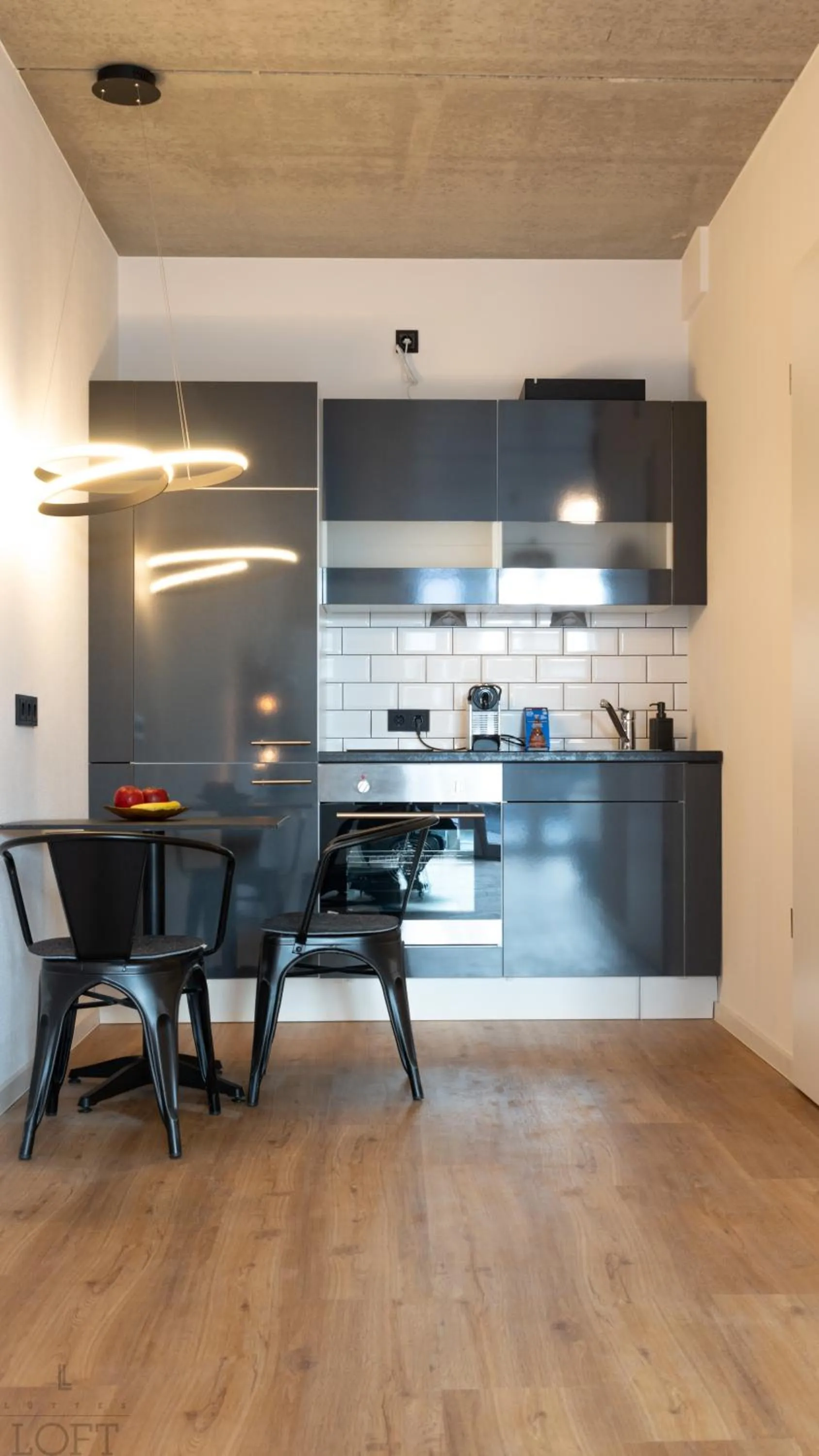 Kitchen or kitchenette in LÜTTES LOFT Boutique Hotel