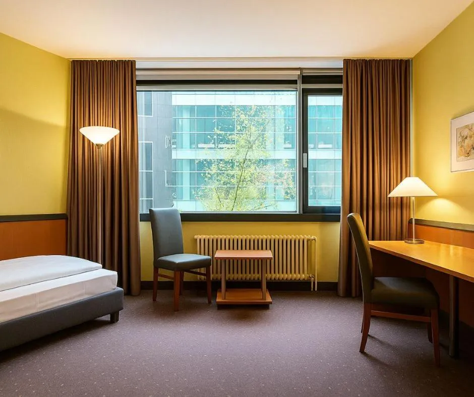 Living room, Bed in Plaza Hotel & Living Frankfurt