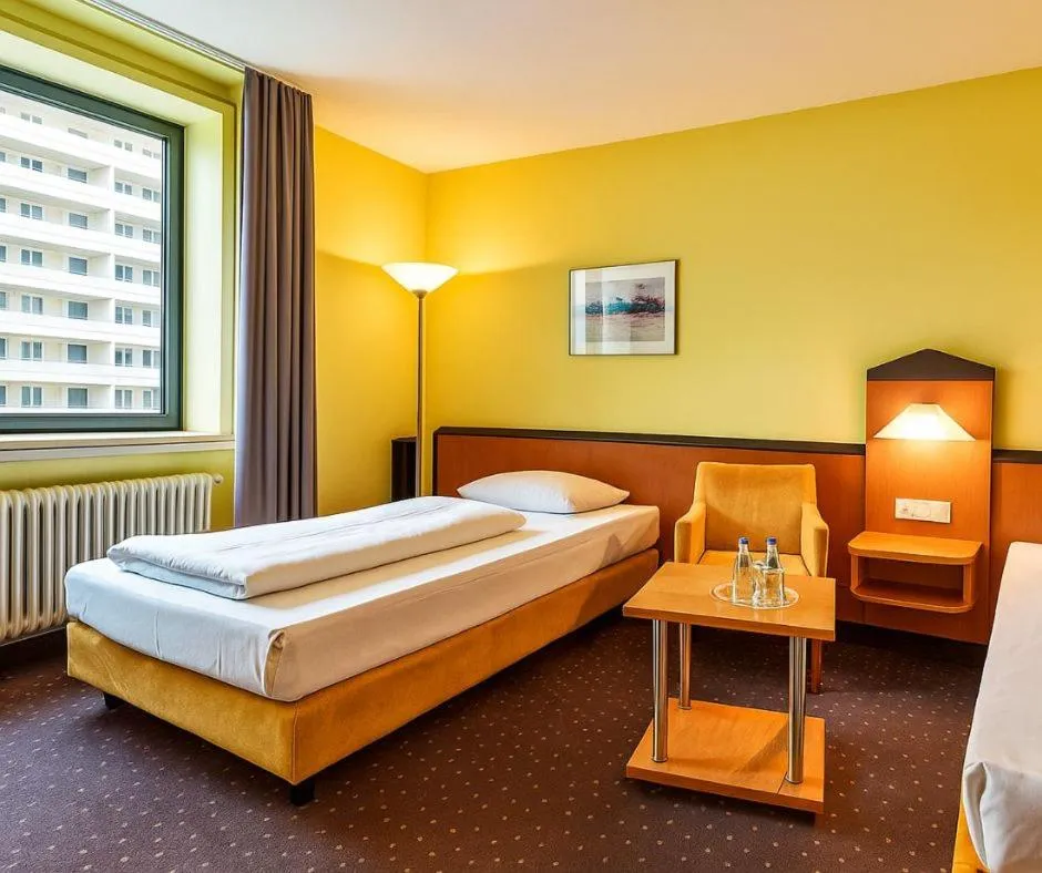 Bed in Plaza Hotel & Living Frankfurt