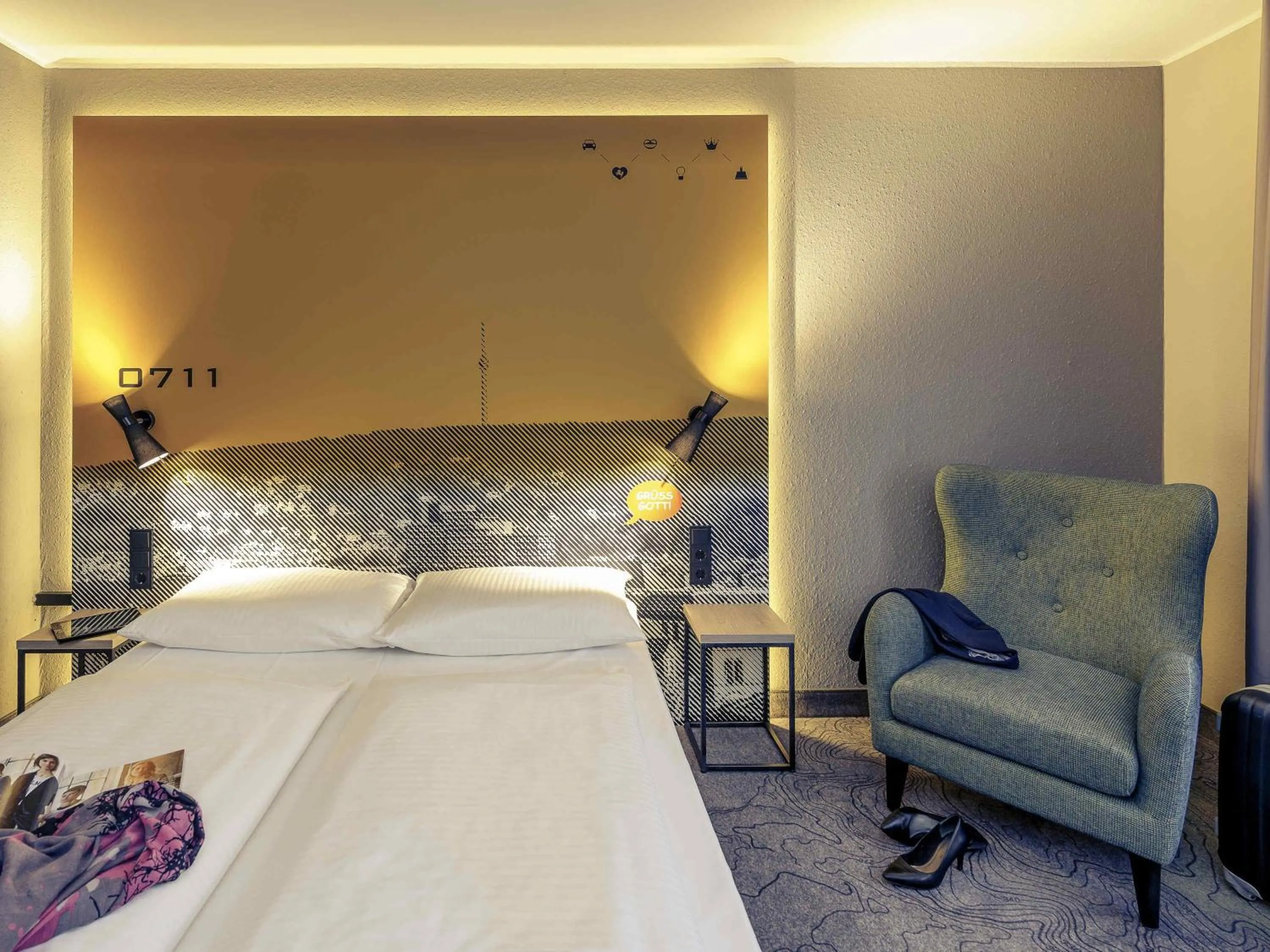 Bedroom, Bed in Mercure Stuttgart Zuffenhausen