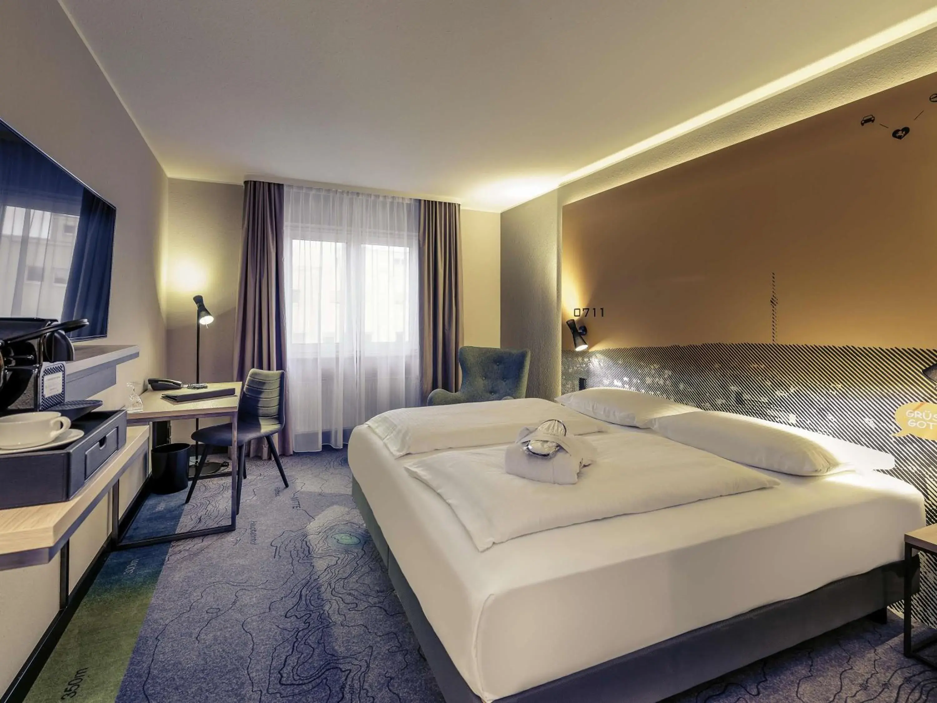 Bedroom, Bed in Mercure Stuttgart Zuffenhausen Bedroom, Bed in Mercure Stuttgart Zuffenhausen